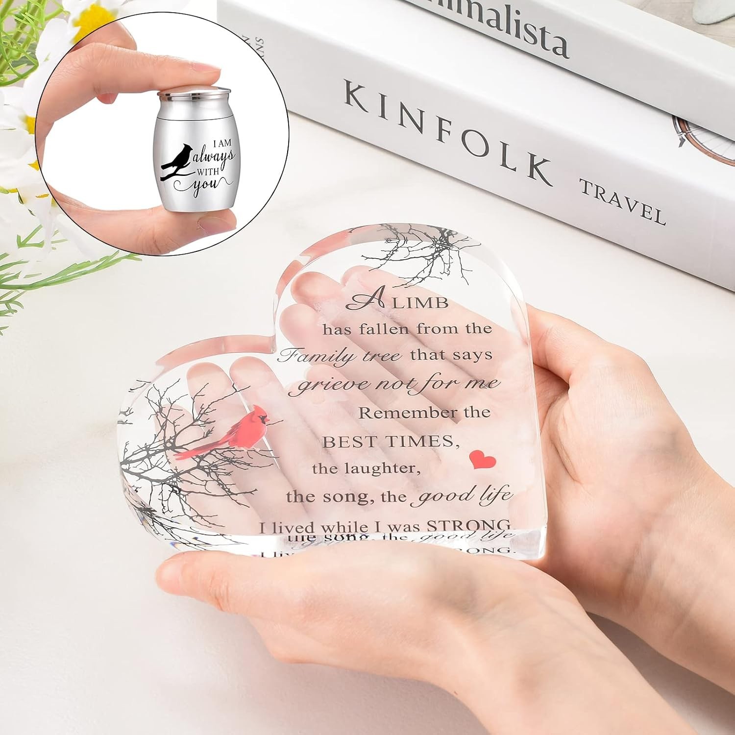 Cardinal Urns for Adult Female Memorial Gifts