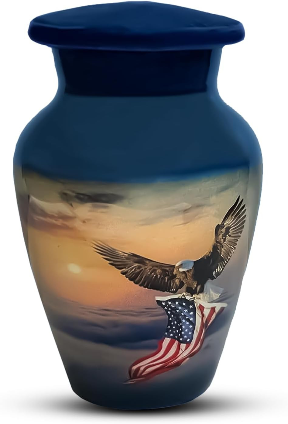 Small American Flag Eagle Cremation Urns for Human Ashes Adult Male & Female Pat