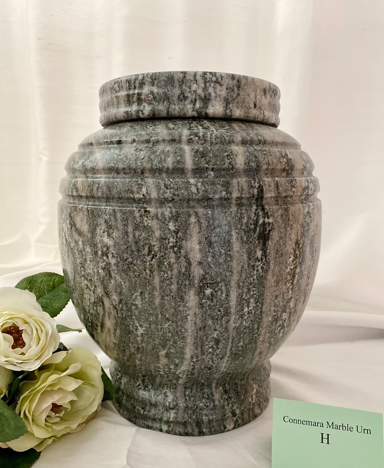Solid Irish Connemara Marble Adult Full-size Cremation Urn One-of-a-Kind – H