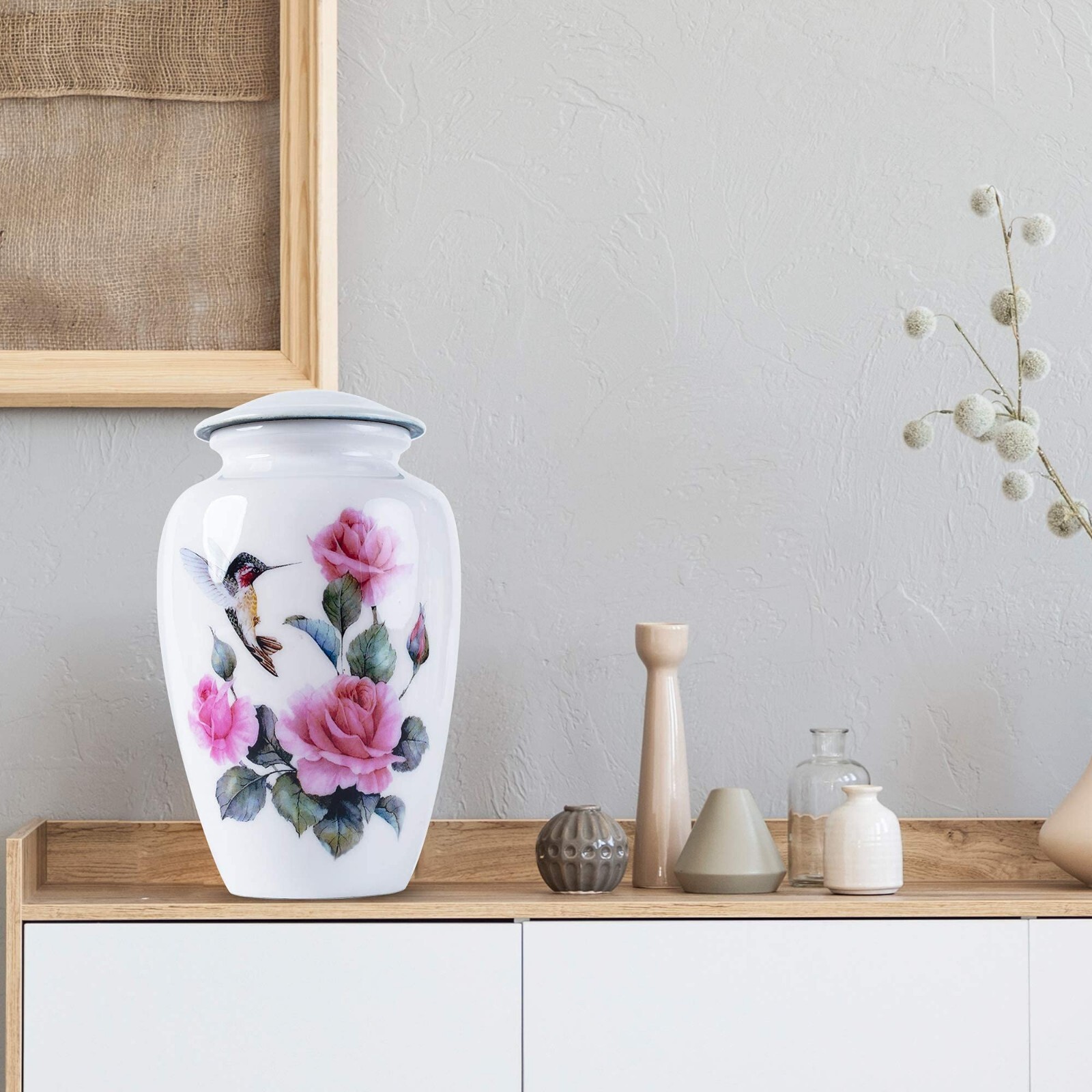 BOLD AND DIVINE | Humming Bird Design Cremation Urn for Adult Ashes| 200 Cubits|