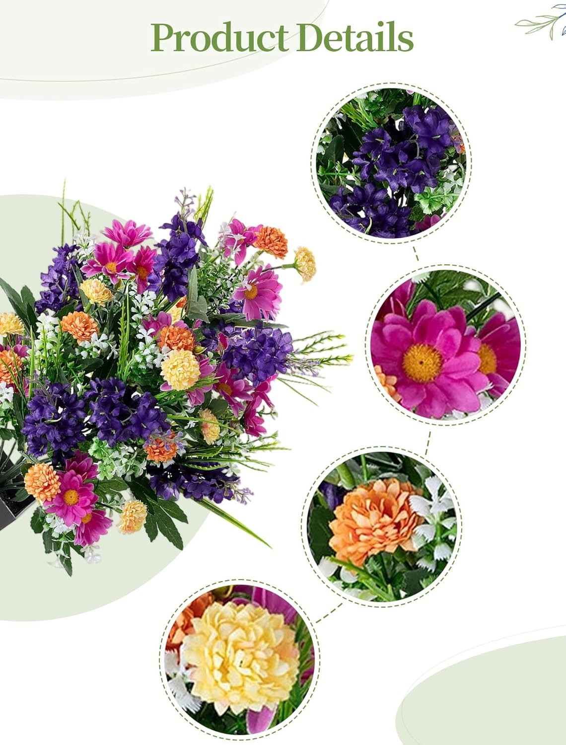 Artificial Cemetery Flowers for Grave: Memorial Day Flowers for Cemetery – Ou…