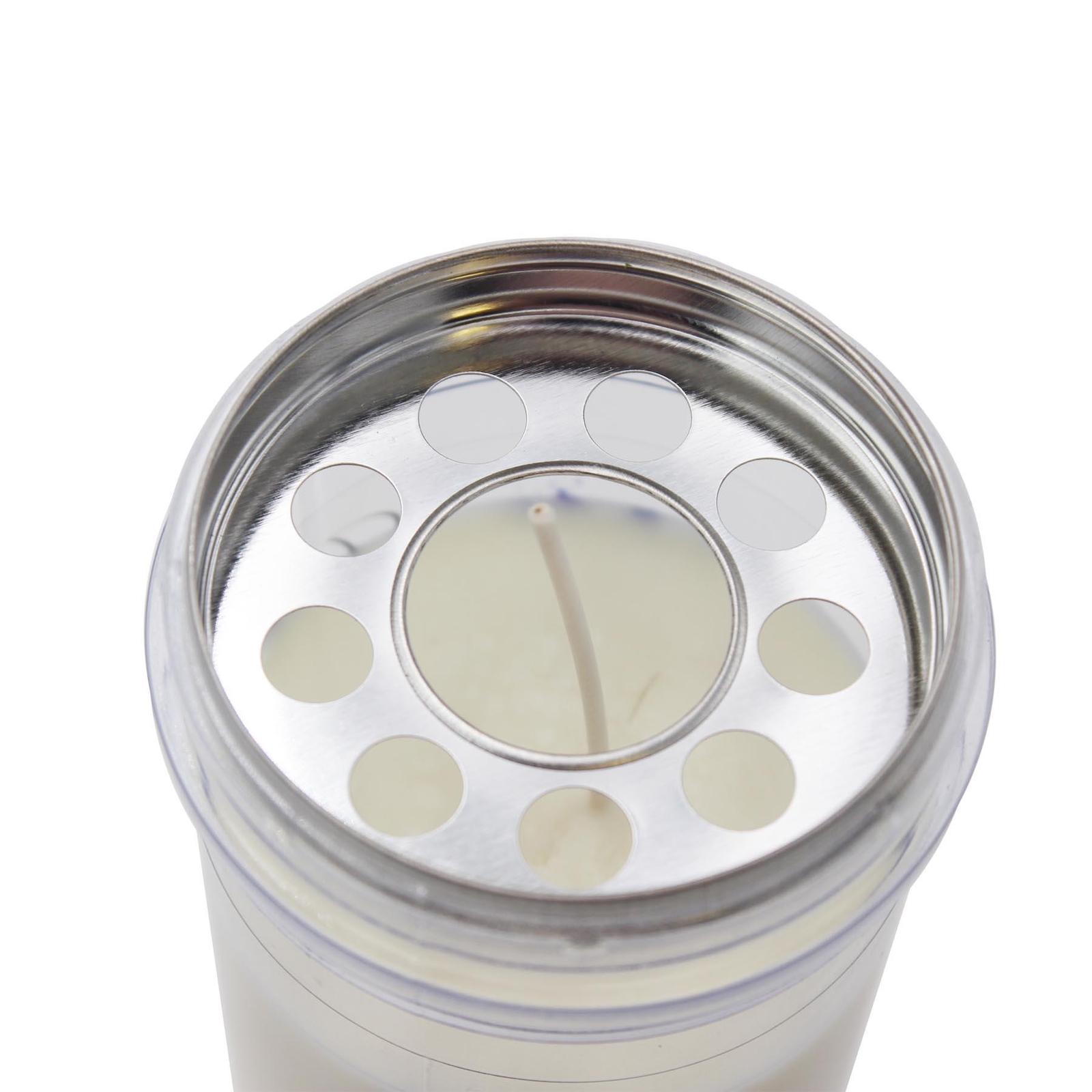 Memorial Pillar Candle With Windproof Cap With Sympathy Cross 7 Days