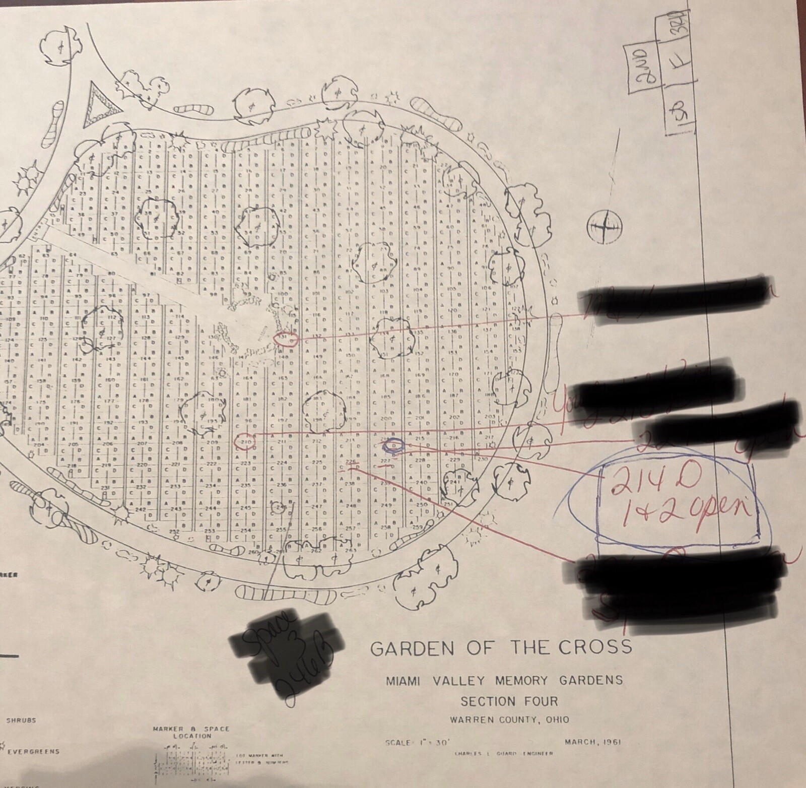 2 spaces at Miami Valley Memorial Gardens