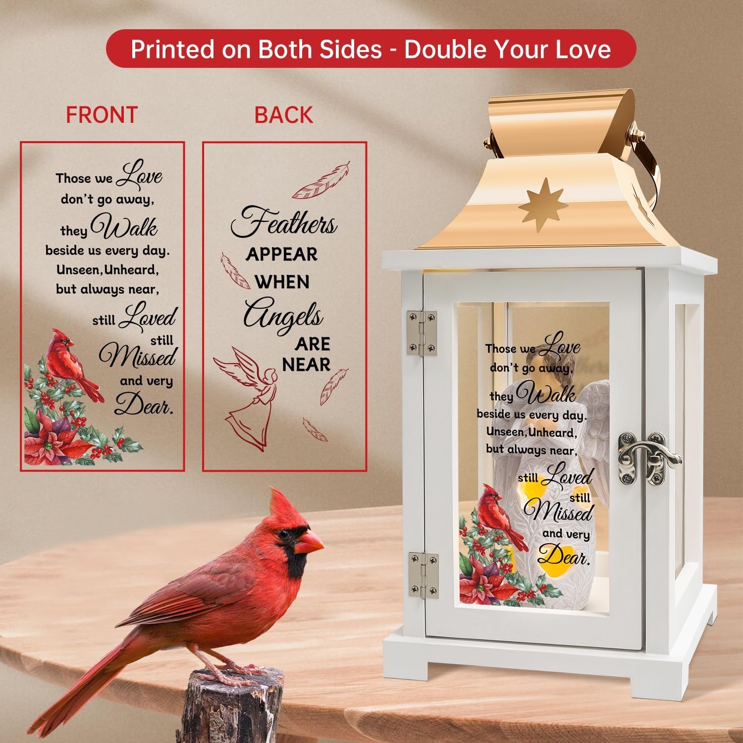 Memorial Lantern, Sympathy Gifts for Loss of Mom/Dad/Loved One, Bereavement G…