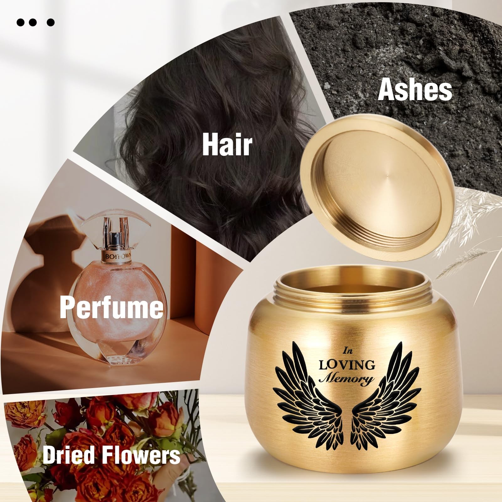 Cremation Urn for Human Ashes, Adult Memorial Urn, Funeral Keepsake Urns for Men
