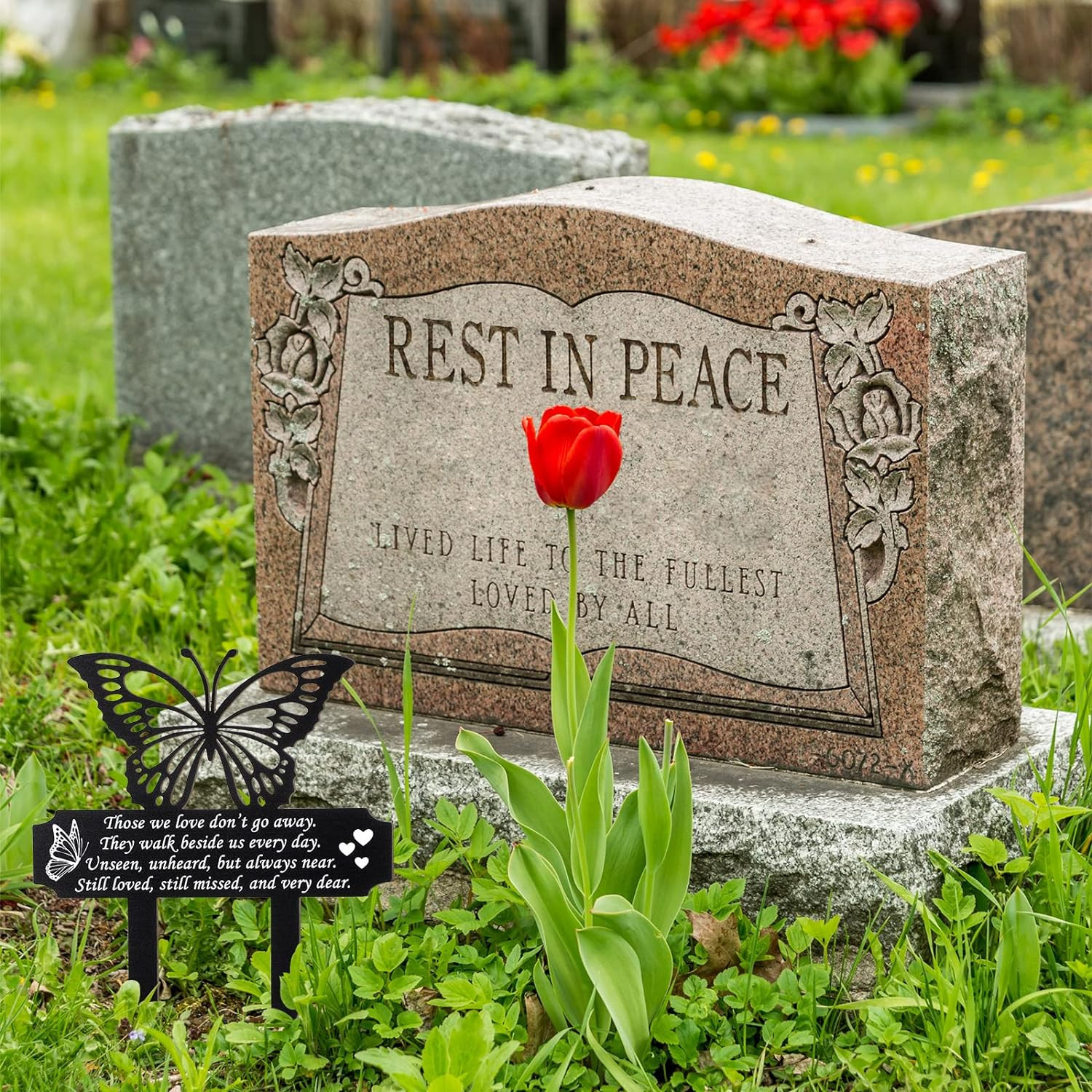 Cemetery Decorations for Grave, Butterfly Memorial Grave Markers, Memorial Gifts