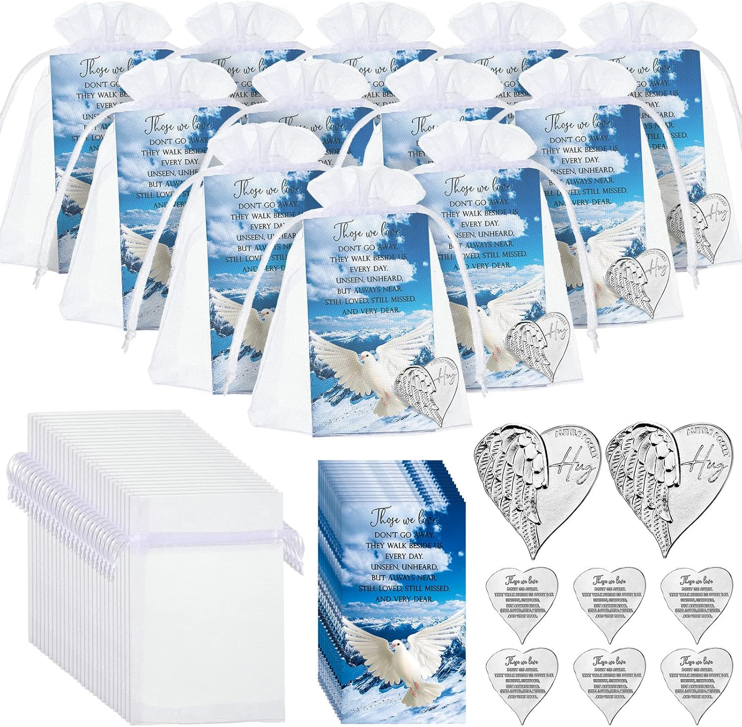 Sureio Funeral Favors for Celebration of Life Heart Pocket Hug Token