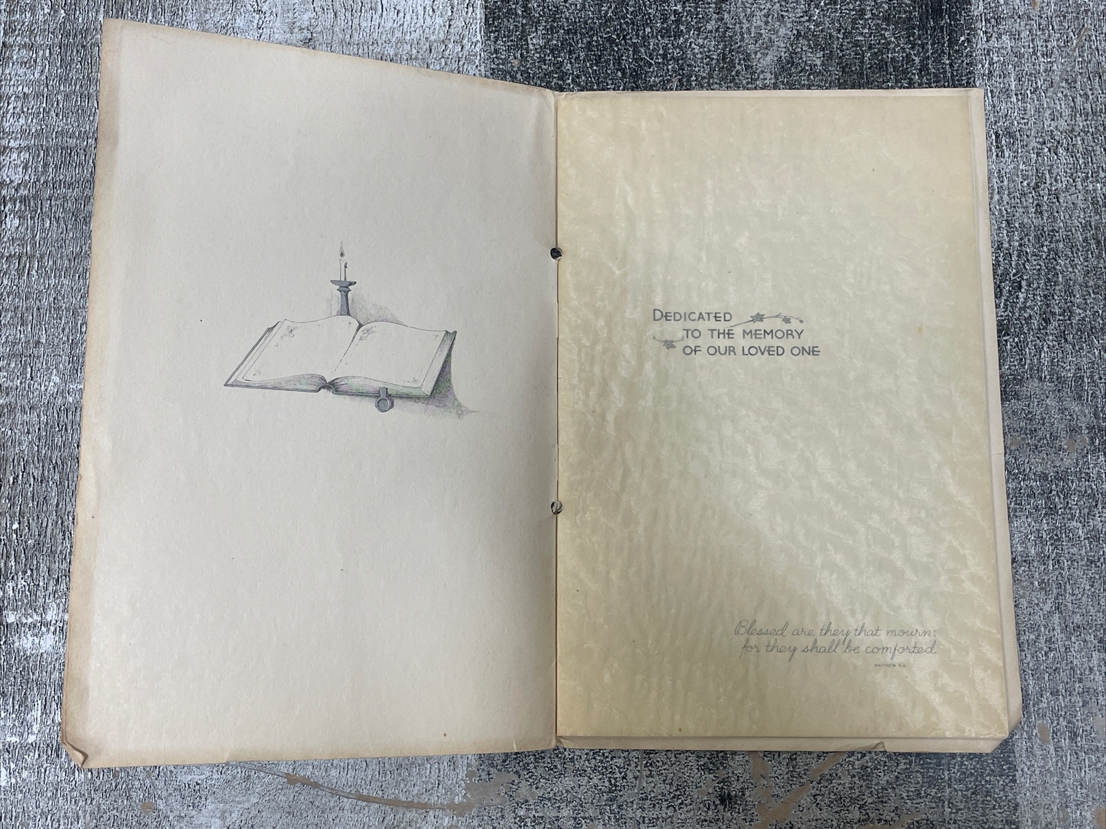 1938 Memorial Record Book Funeral Post Mortem William Wheeler Blanchester Ohio