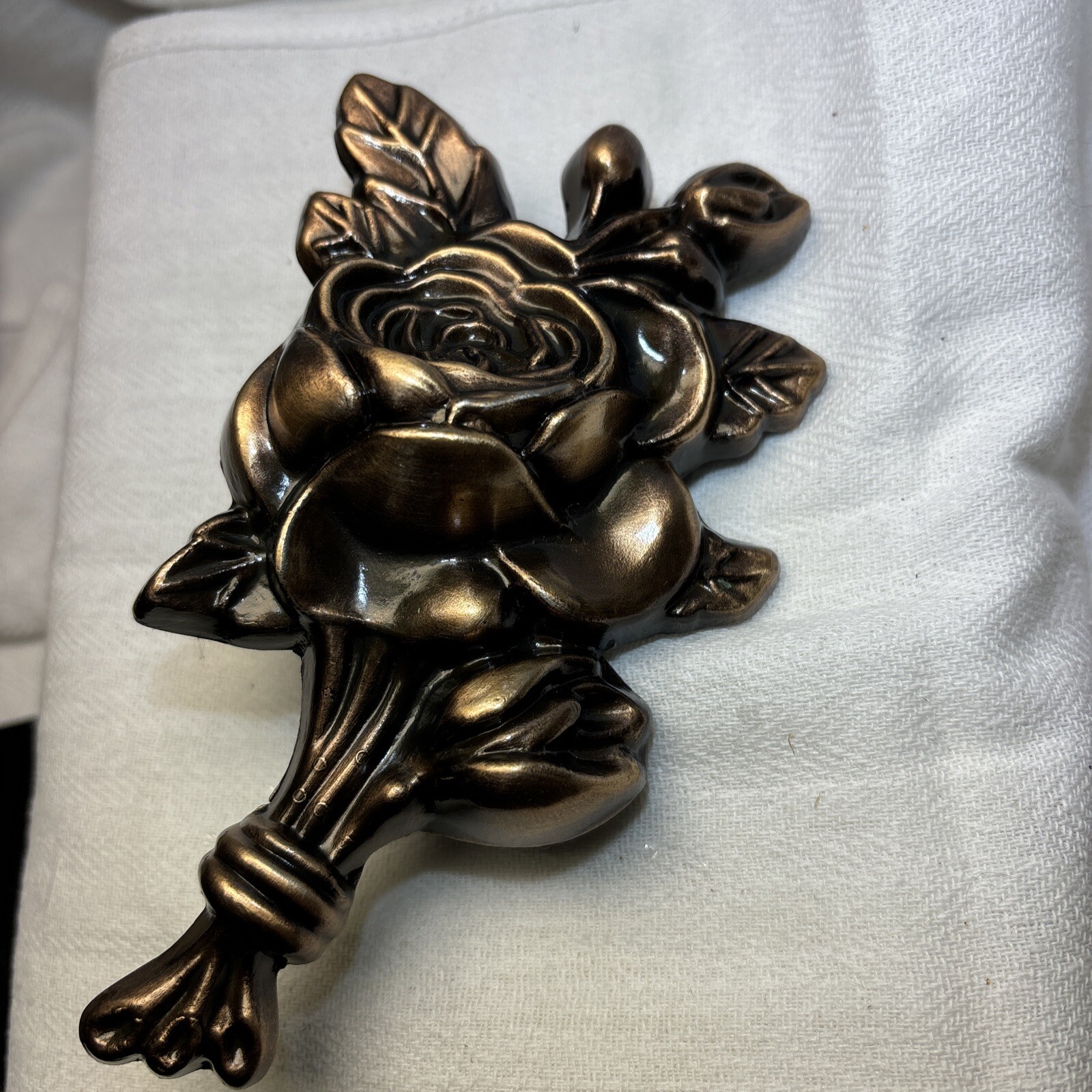 LIFE SYMBOLS – ROSE BOUQUET – BATESVILLE CASKET DECORATION–HAND-PAINTED METAL