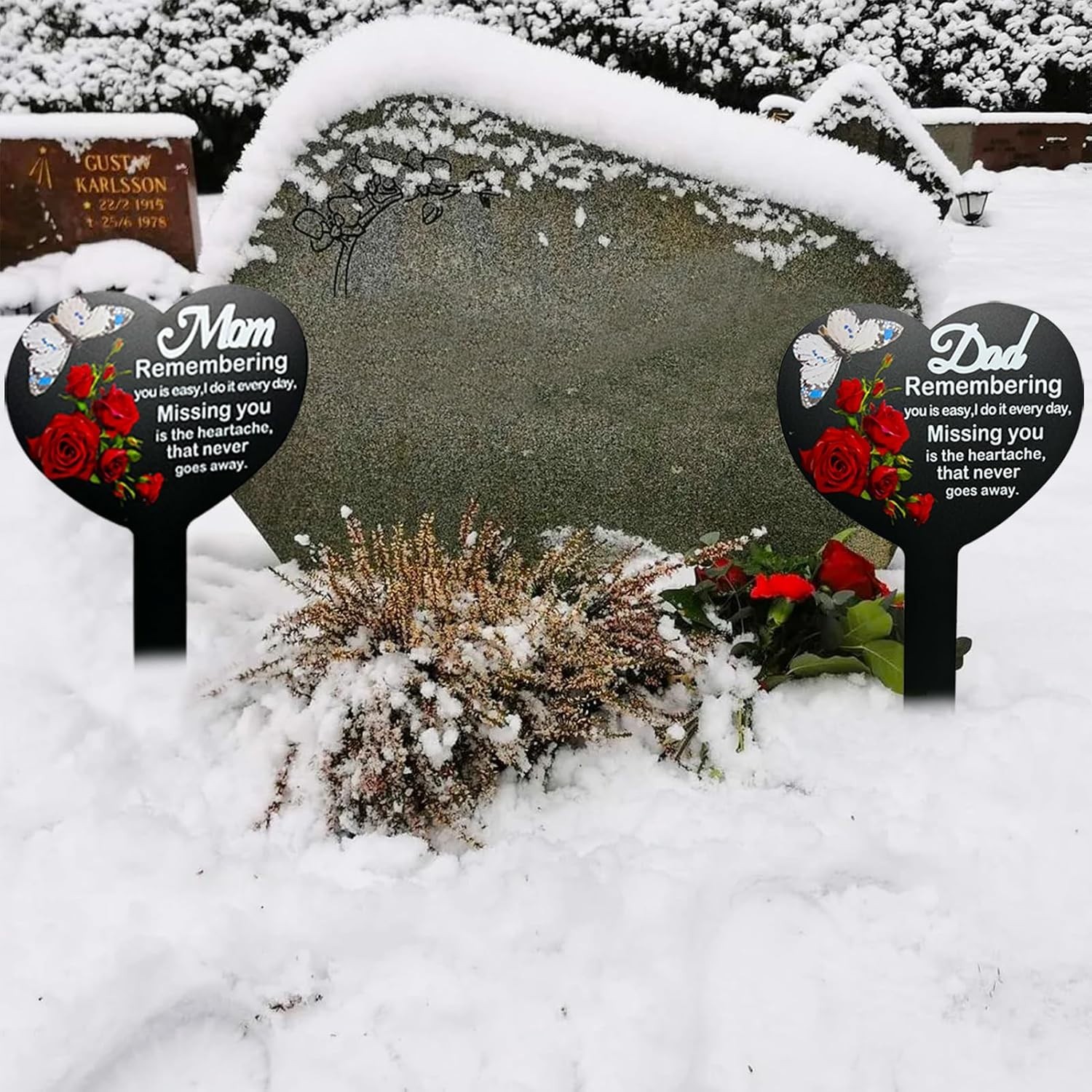 Cemetery Decorations for Grave Mom Grave Marker Stand Memorial Day Flowers New