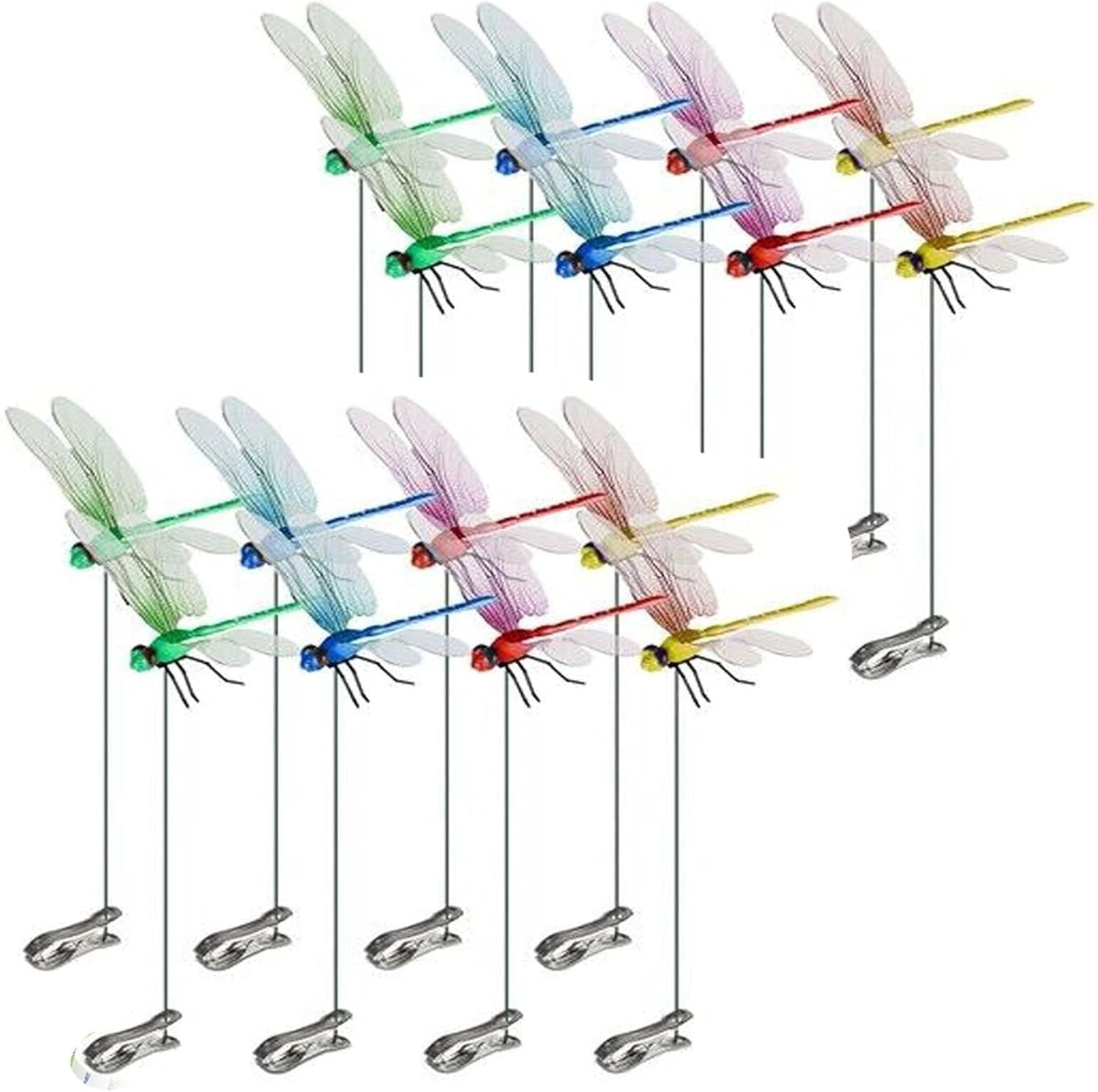 Dragonfly Clip,3D Garden Stakes Decor, Garden Decor Clip,for Outdoor Indoor F…