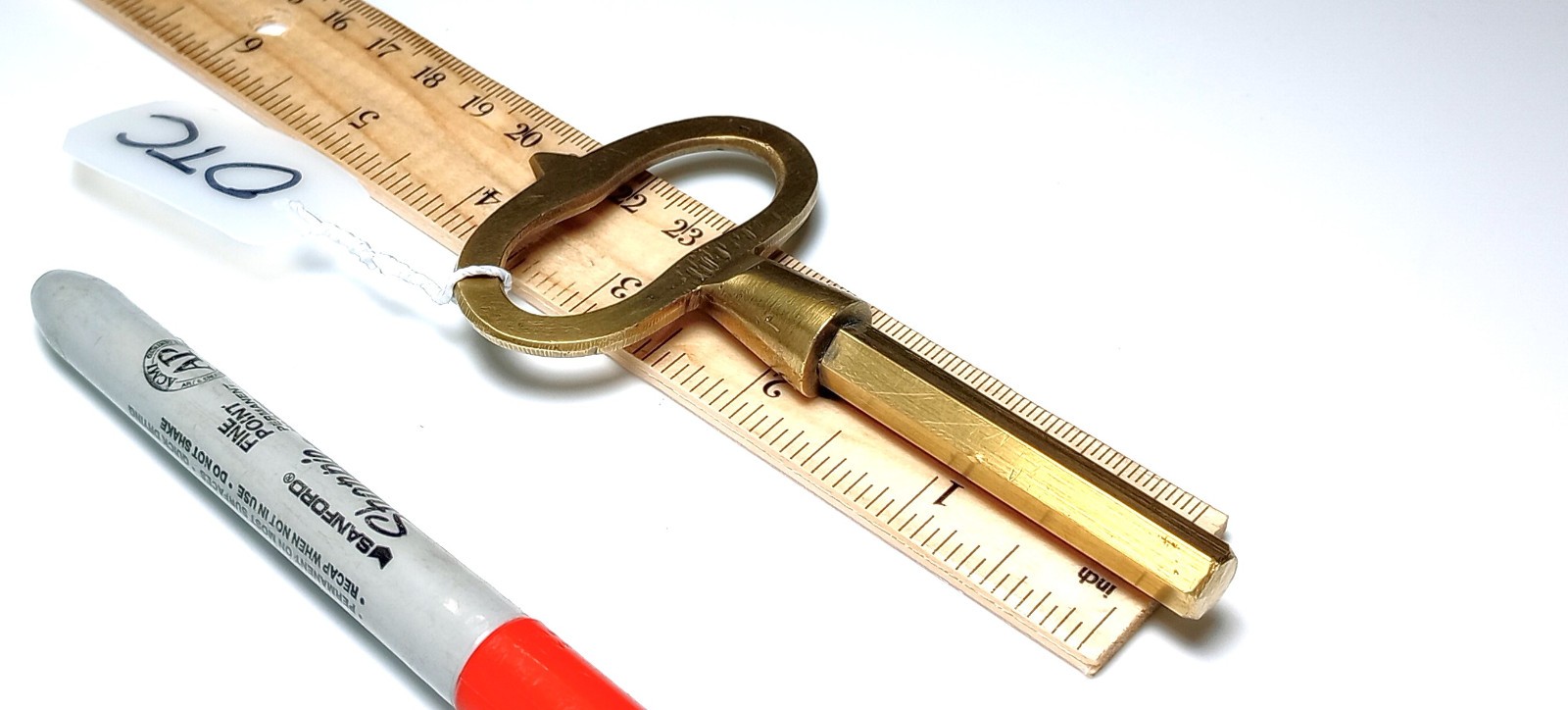 Brass Pocket Casket Key / Coffin Key