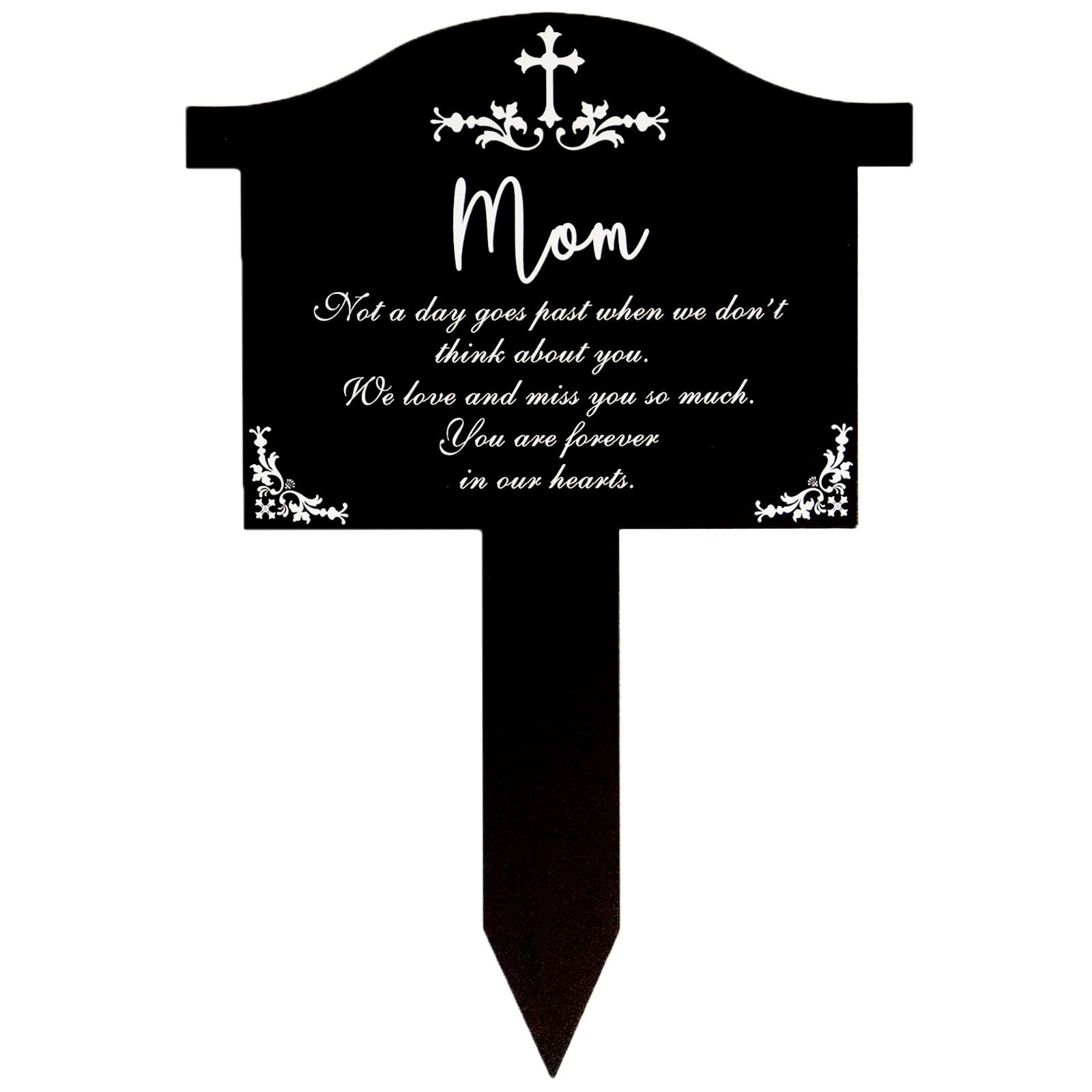 Waterproof Cemetery Grave Marker Stake Memorial Plaque for Outdoor Use