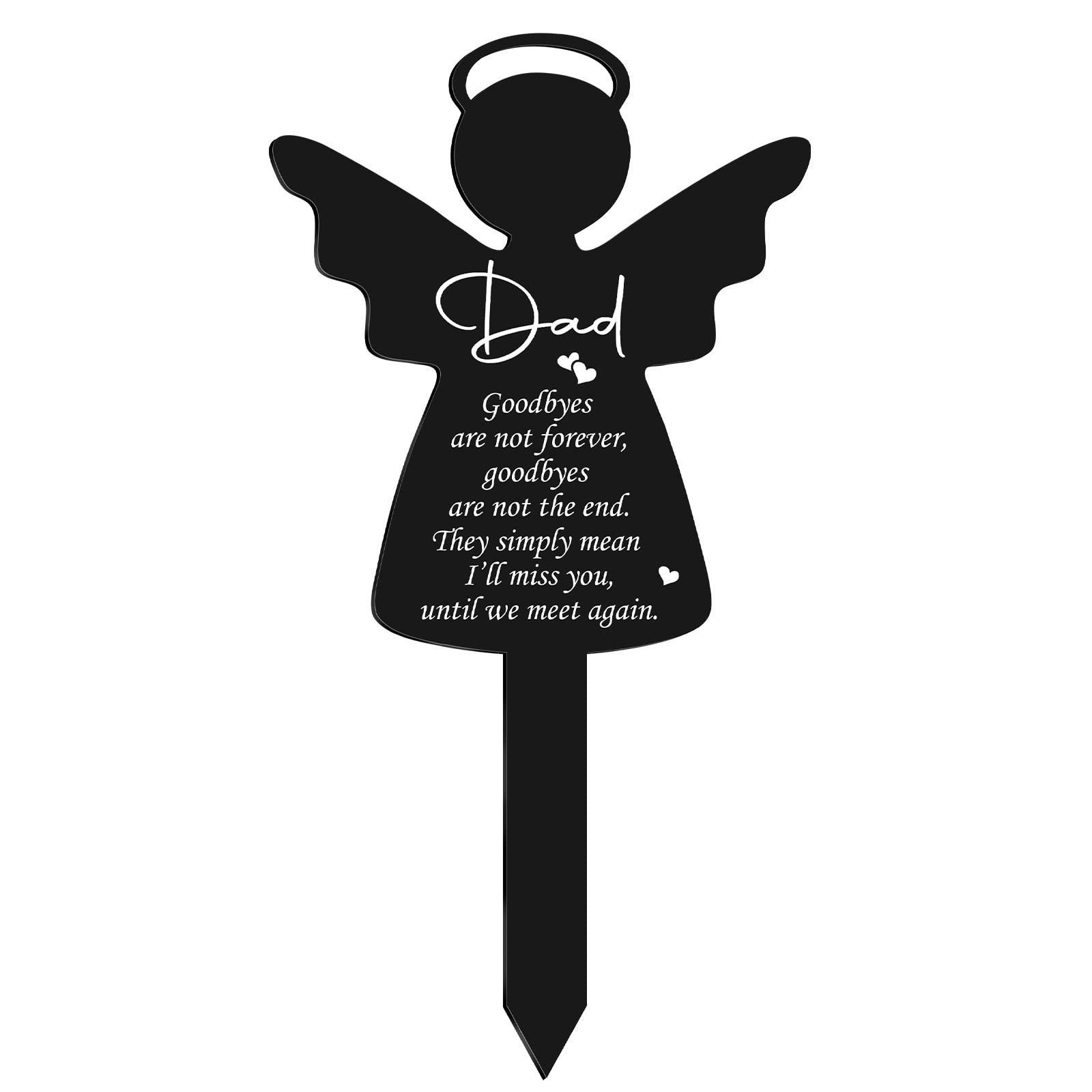 Father Memorial Grave Marker Acrylic Angel Garden Stake Waterproof Cemetery M…