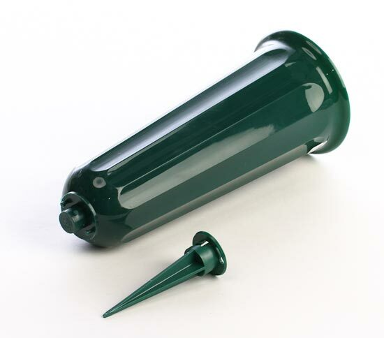 Green Plastic Fluted Cemetery Cone Vase | 6 Pieces