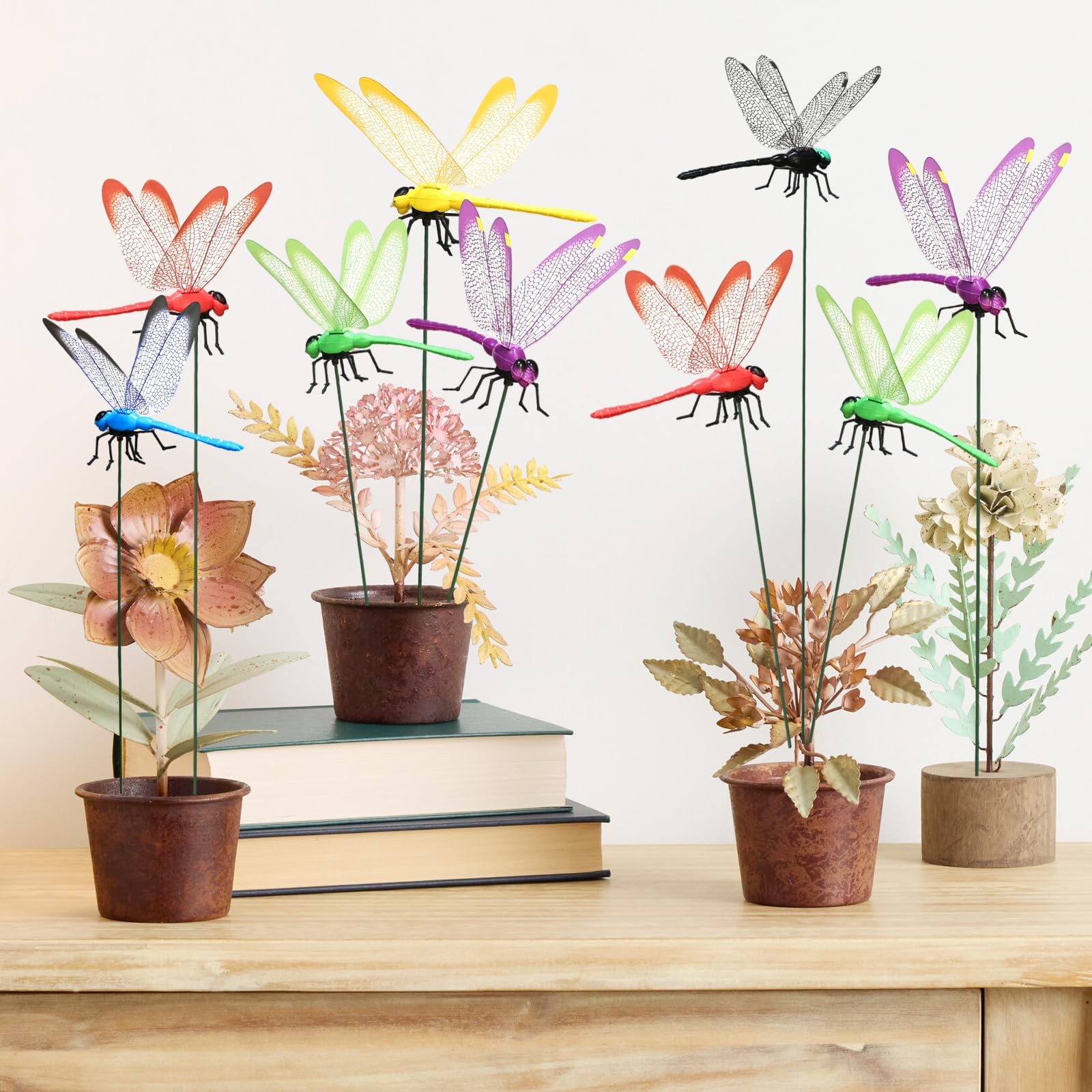 30 Pieces 3D Dragonfly Garden Decor Large Size Dragon Fly Dragon Fly Garden S…