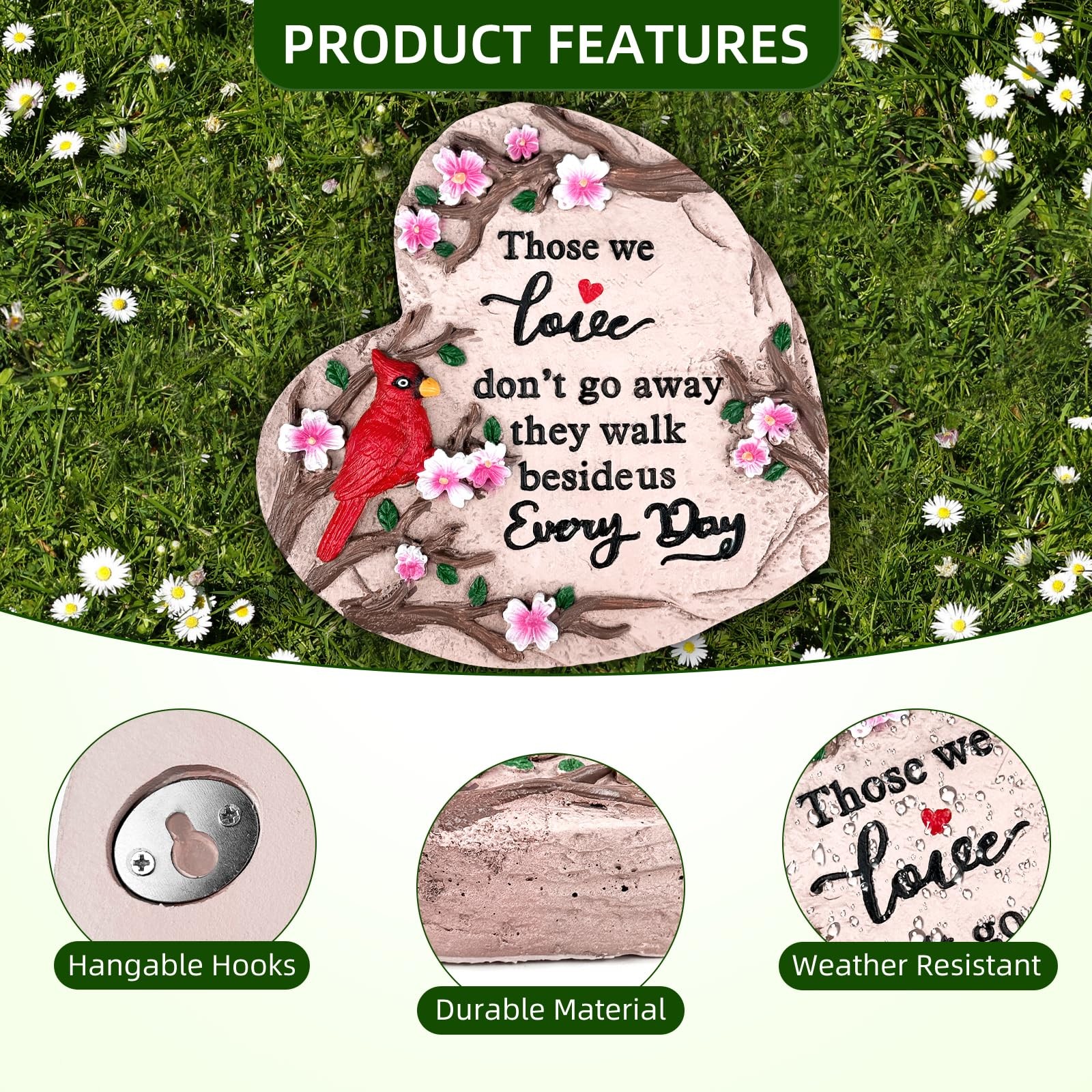Sympathy Gifts for Loss of Loved One, Memorial Garden Stones in Memory of Lov…