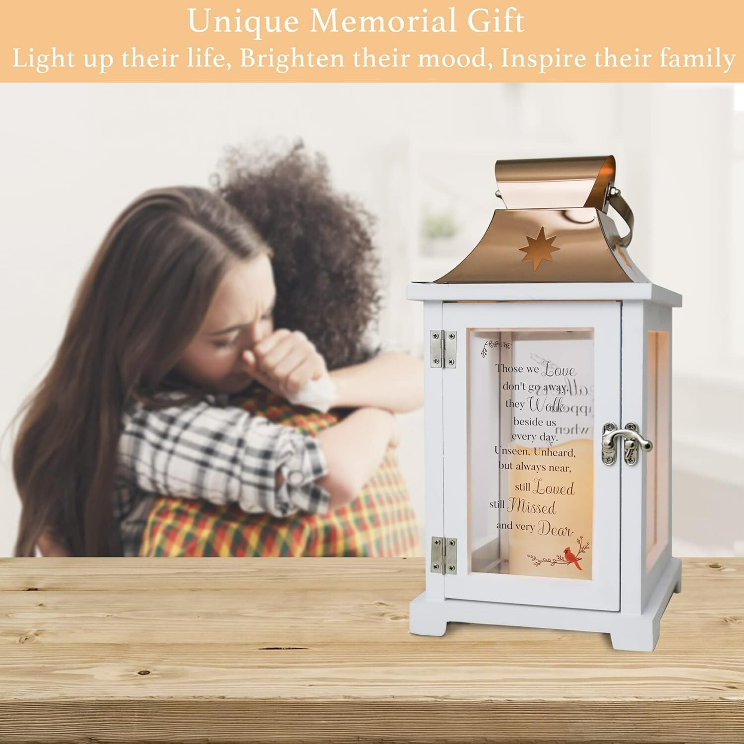 Large Cardinal Memorial Lantern – Sympathy Funeral Gifts – 12.6″ – Remembrance