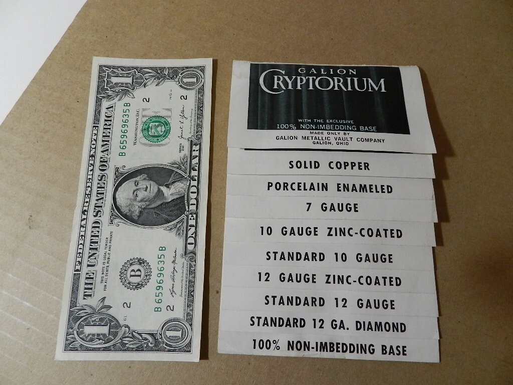 VINTAGE CASKET BROCHURE- VINTAGE MORTUARY- GALION CRYPTORIUM- CASKETS