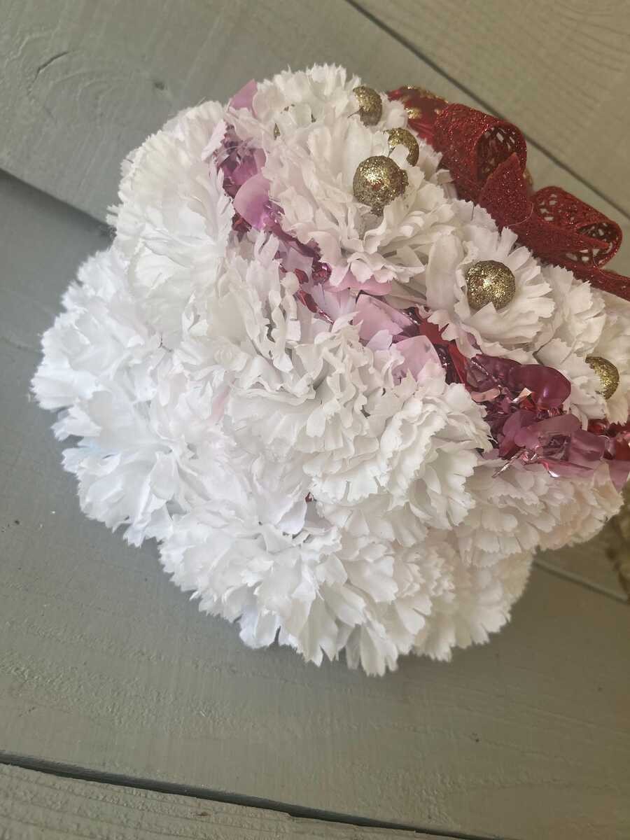 Love cake, cemetery cake, Birthday grave decoration, heart cemetery flowers