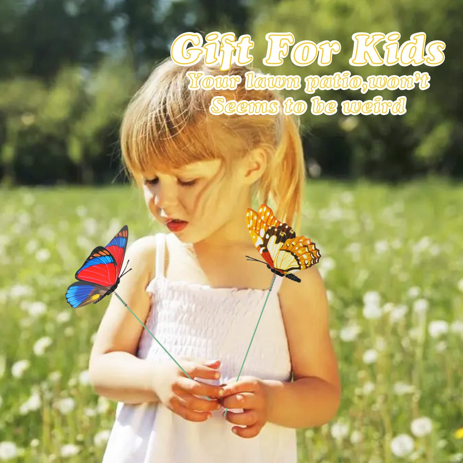 40 Pack Butterfly Stakes Colorful Garden Ornaments for Indoor Outdoor Yard Patio