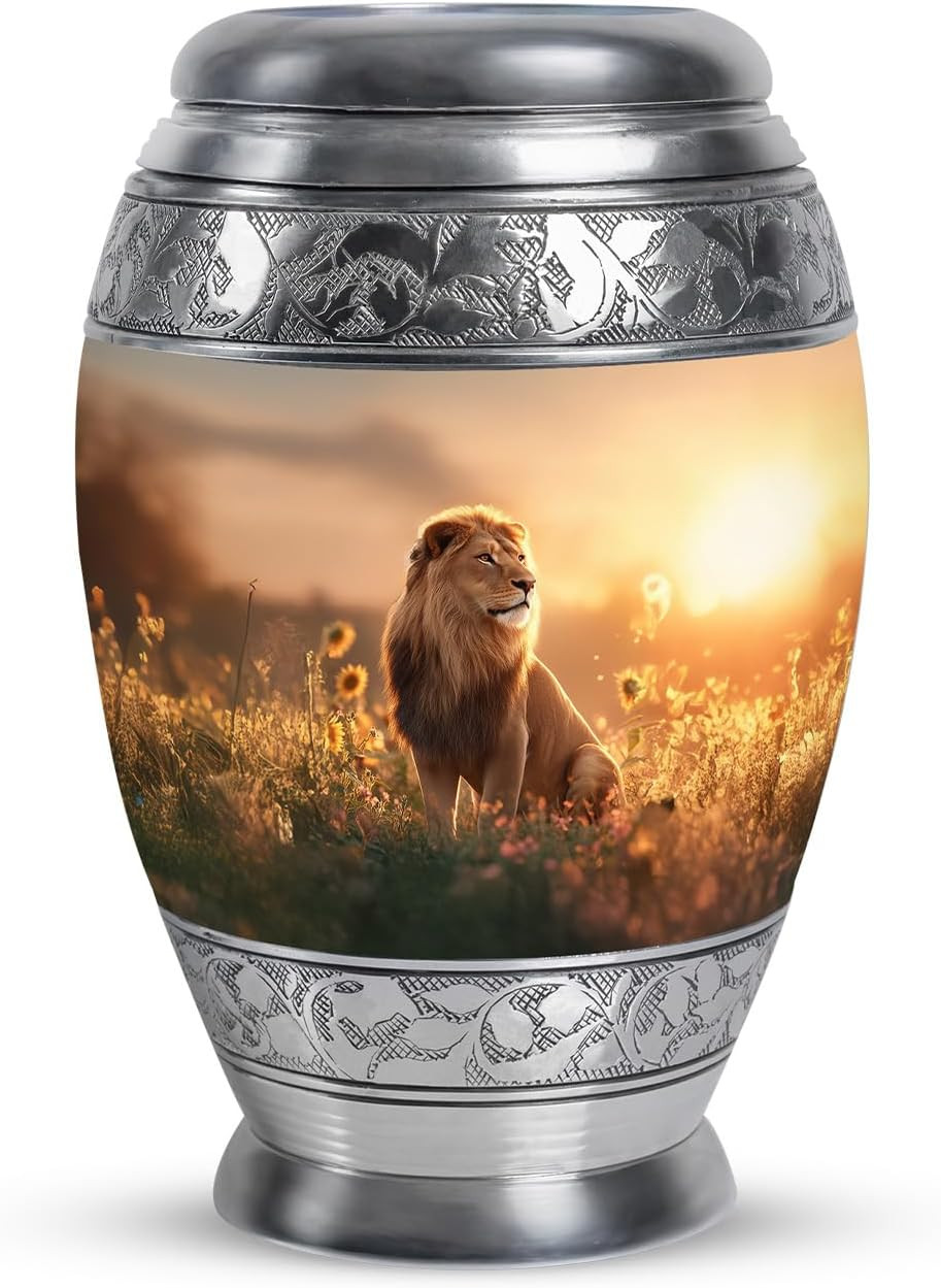 Lion Cremation Urns for Women – Small Memorial Urns for Human Ashes Adult – Suns