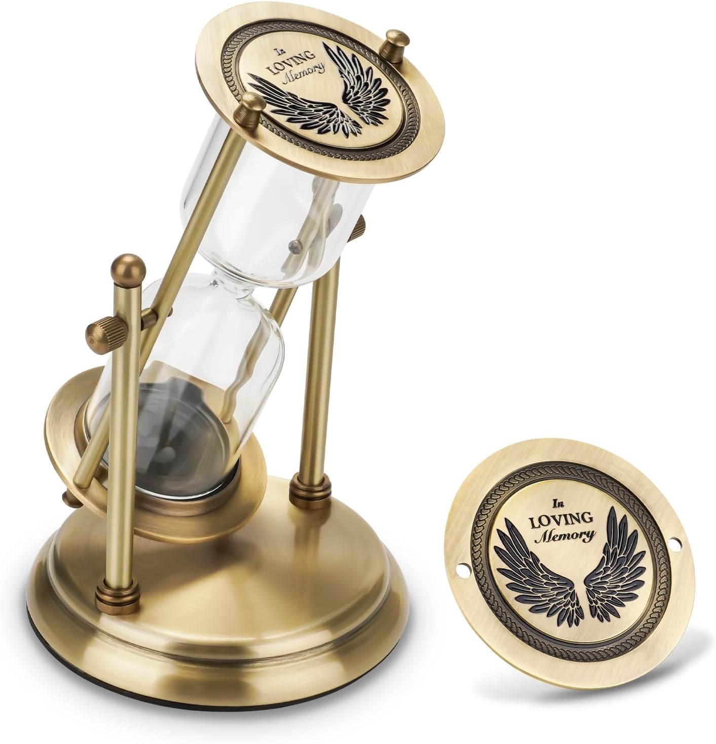 Rotating Hourglass Medium Urn for Ashes Urn for Ashes for Men Women Cremation Ur