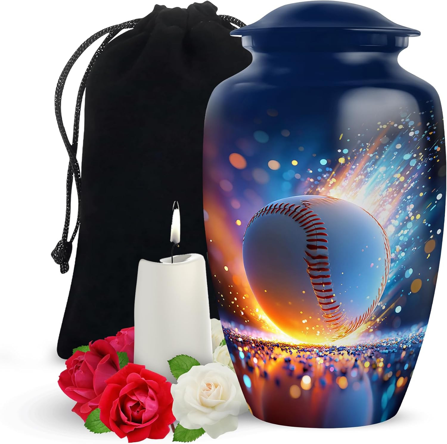 Yatskia Baseball Decorative Cremation Urn for Adult Ashes, 10 Inch Classic