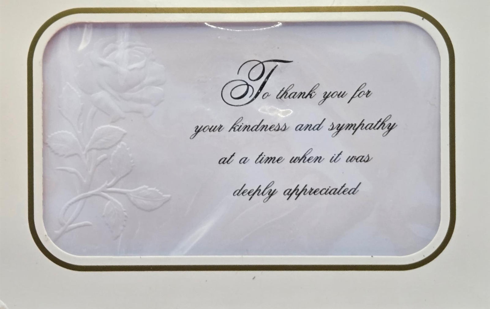 25 Funeral Sympathy Cards Blank Inside Thank you Kindness