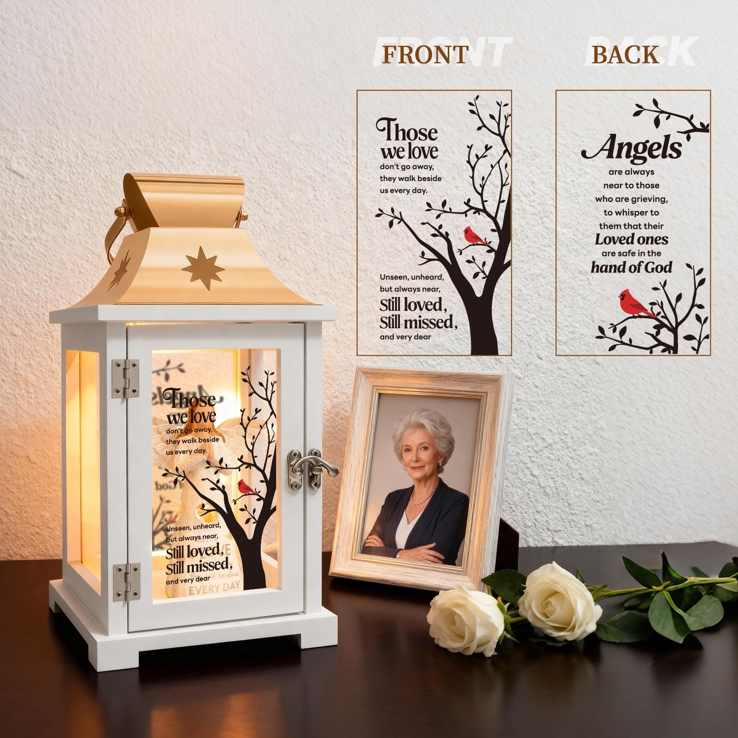 Sympathy Memorial Lantern for Loss of Loved One, Bereavement Gift, Celebration o