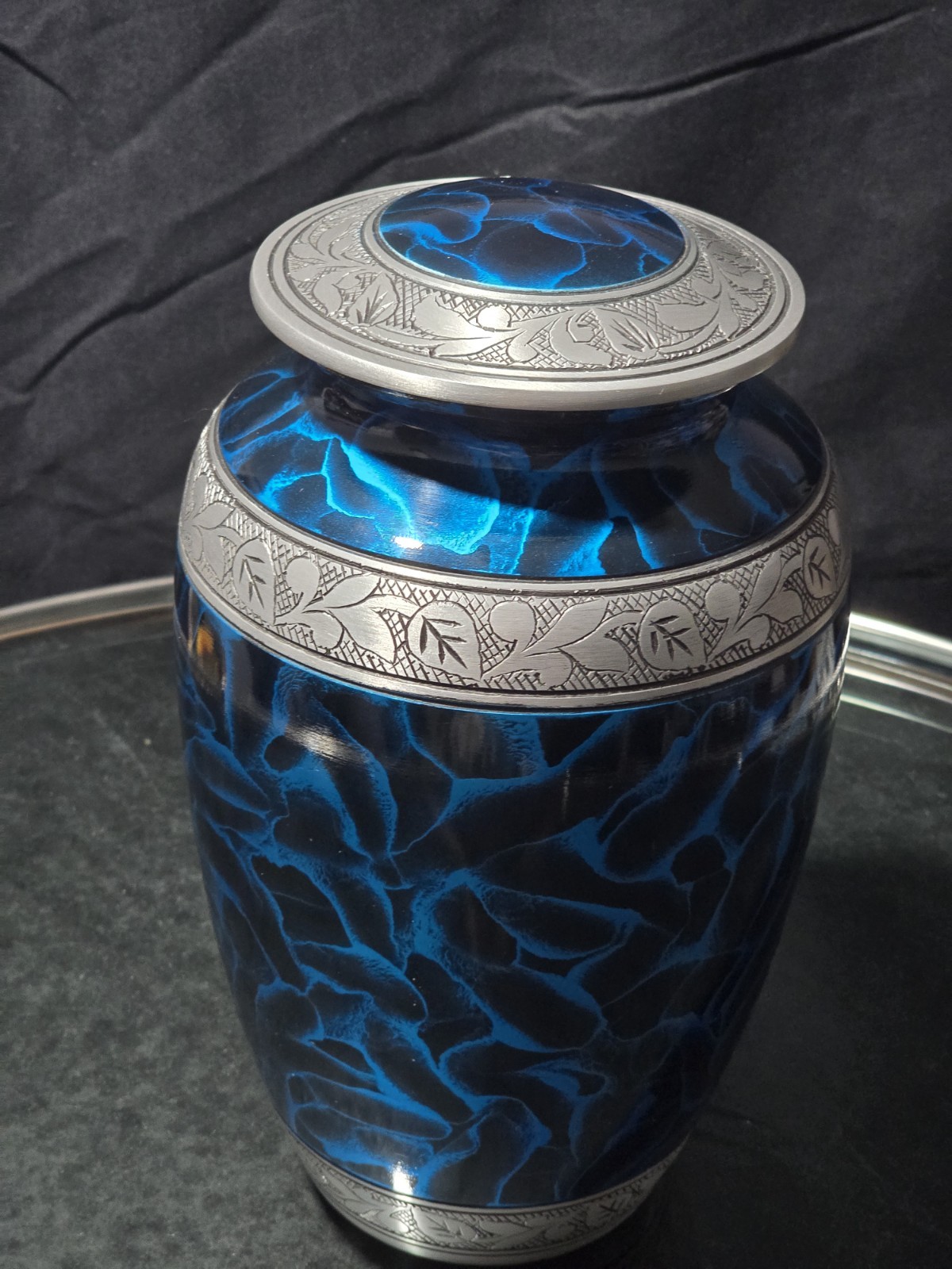 NEW LARGE TURQUOISE DREAM CREMATION URN FOR HUMAN OR PET ASHES 10 1/2 INCHES