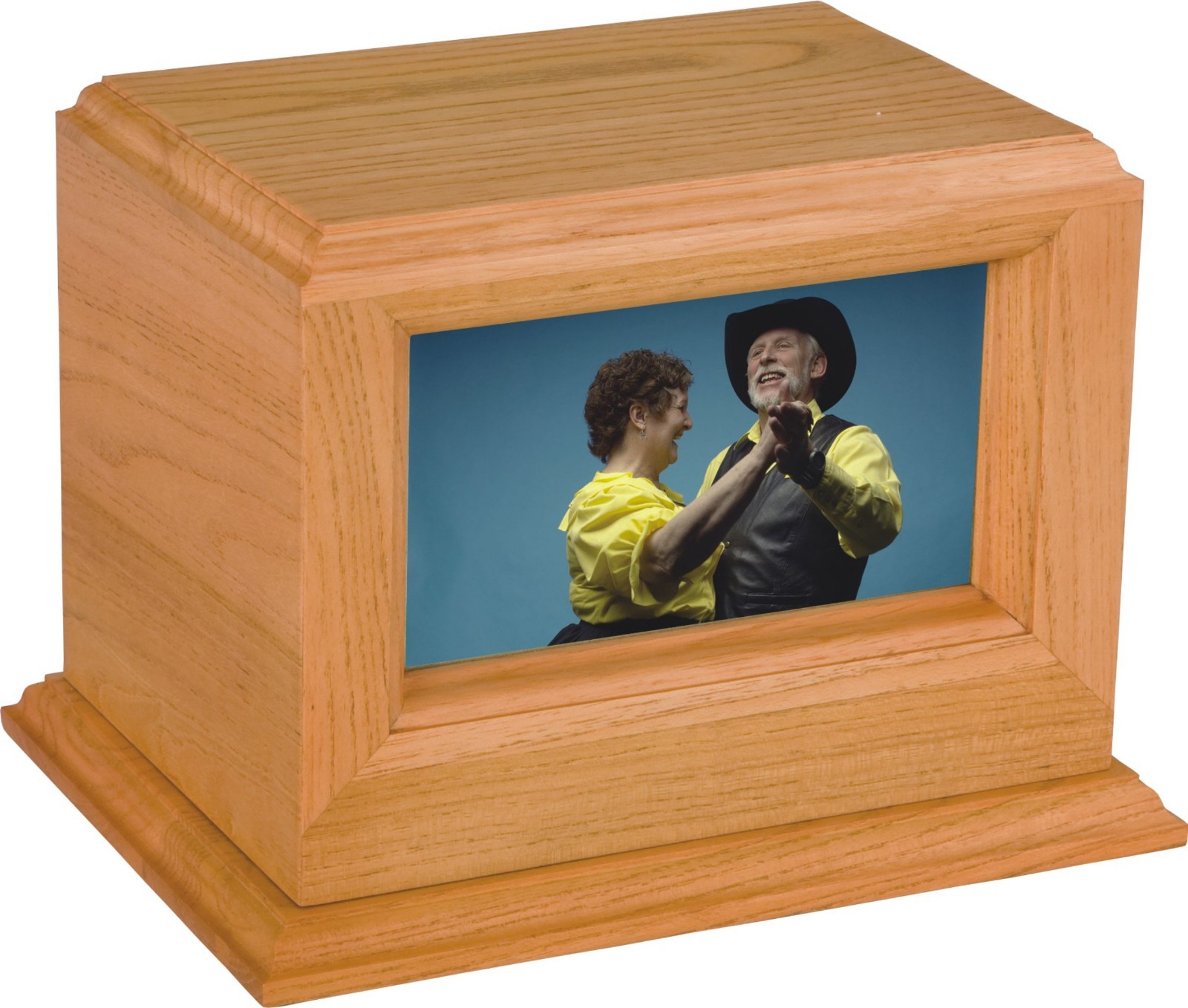 Large/Adult 230 Cubic Inches Oak Wood Picture Frame Cremation Urn for Ashes