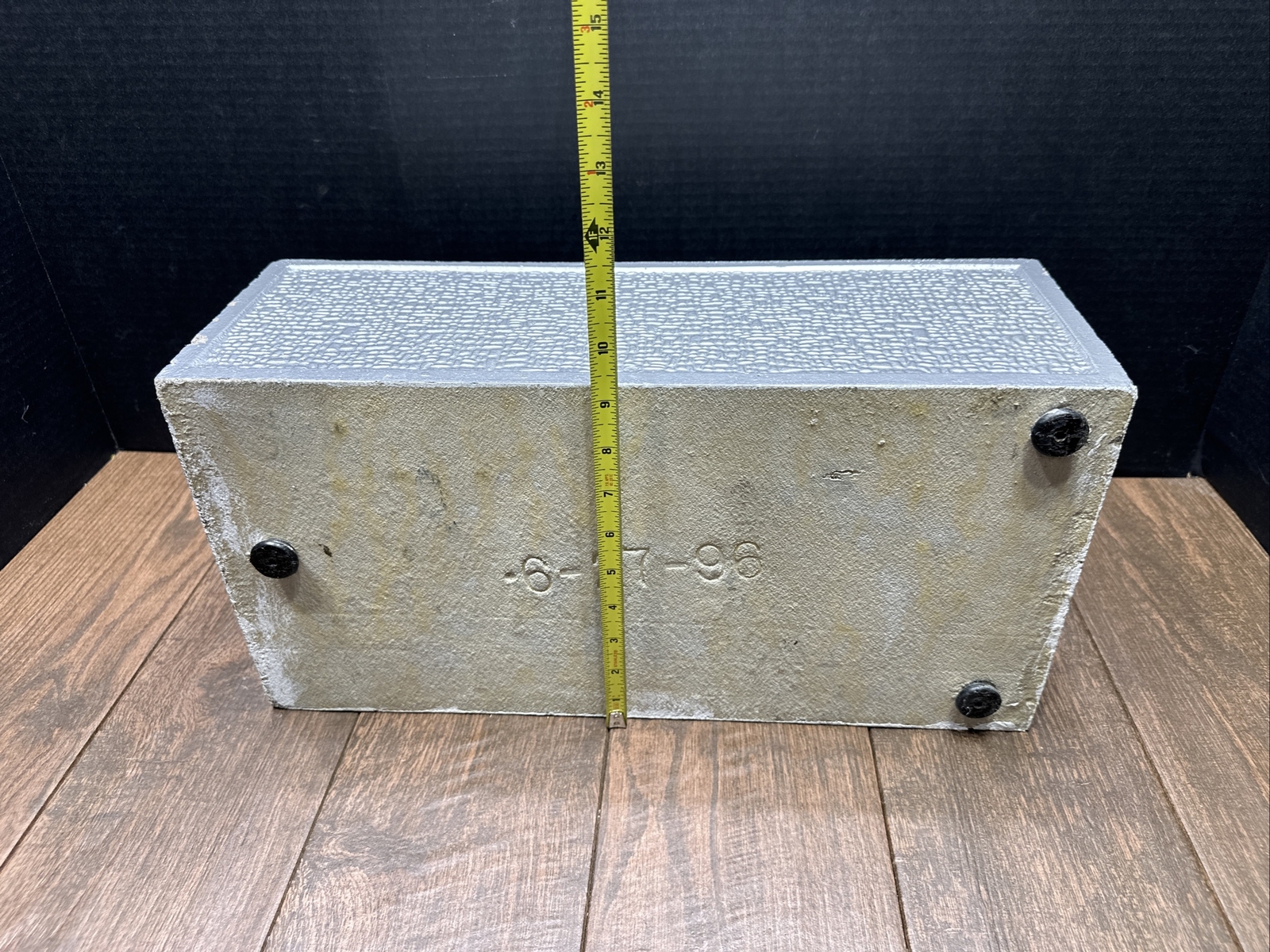 Vintage Wilbert Monticello Salesman Sample Concrete Casket Burial Vault