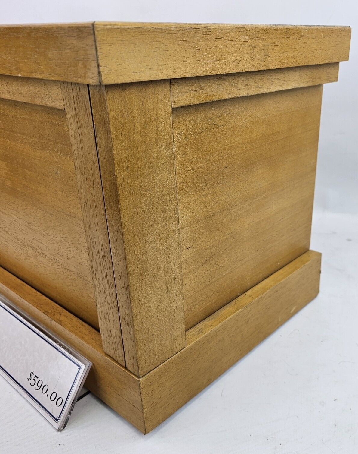 Coffin Casket Halloween Cemetery Mini Wood Corner Mortuary Display 18’x14″x16″