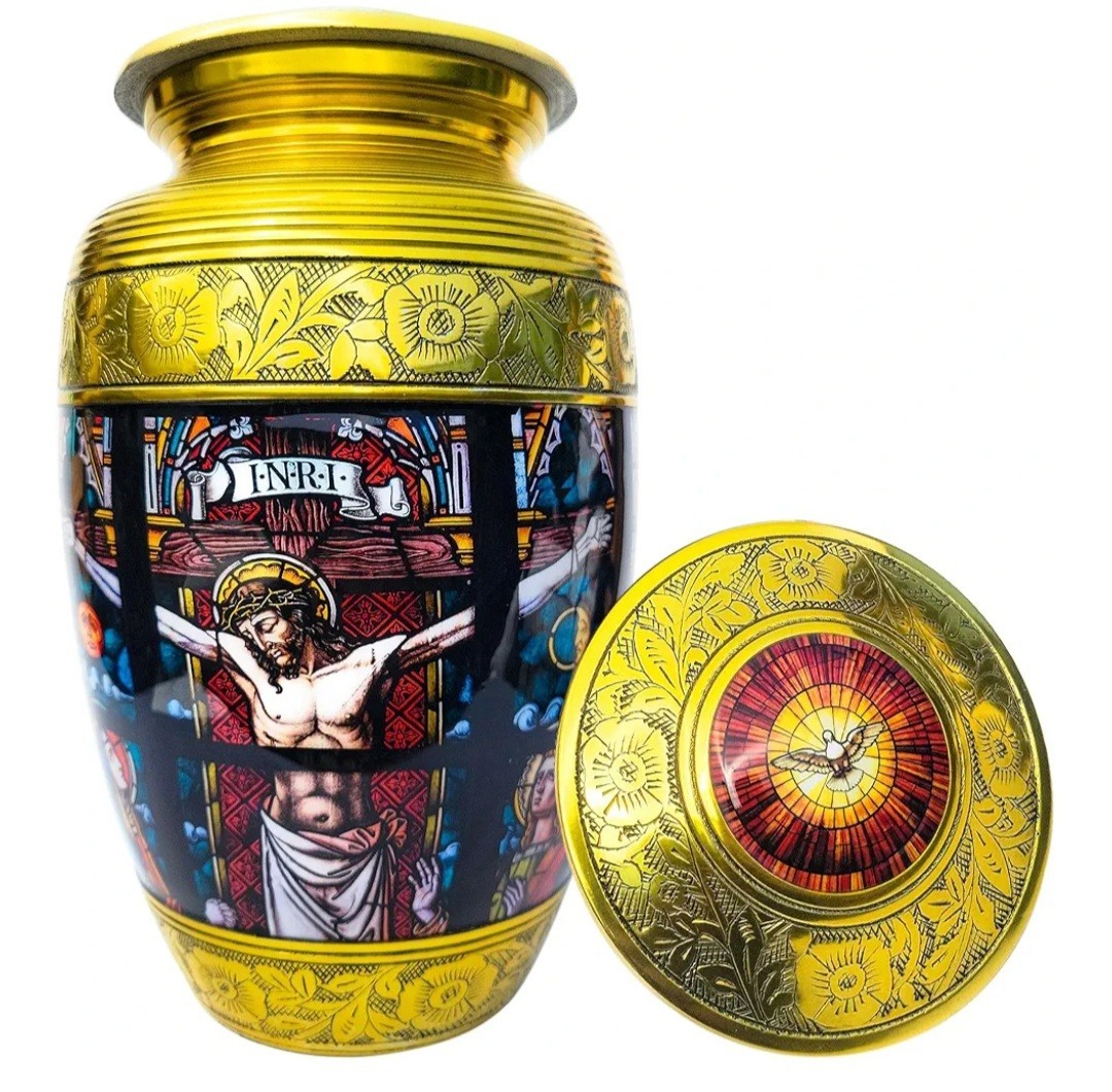 Urn for Human Ashes Adult Memorial Funeral Cremation Large Burial-Church Window