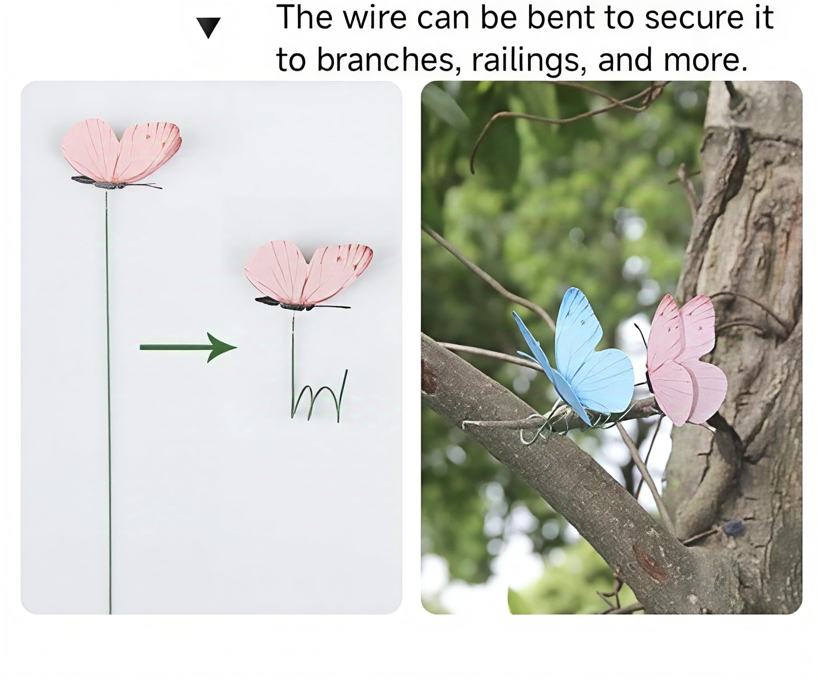 24PCS Butterfly Garden Stakes Waterproof Outdoor Yard Art for Flower Beds