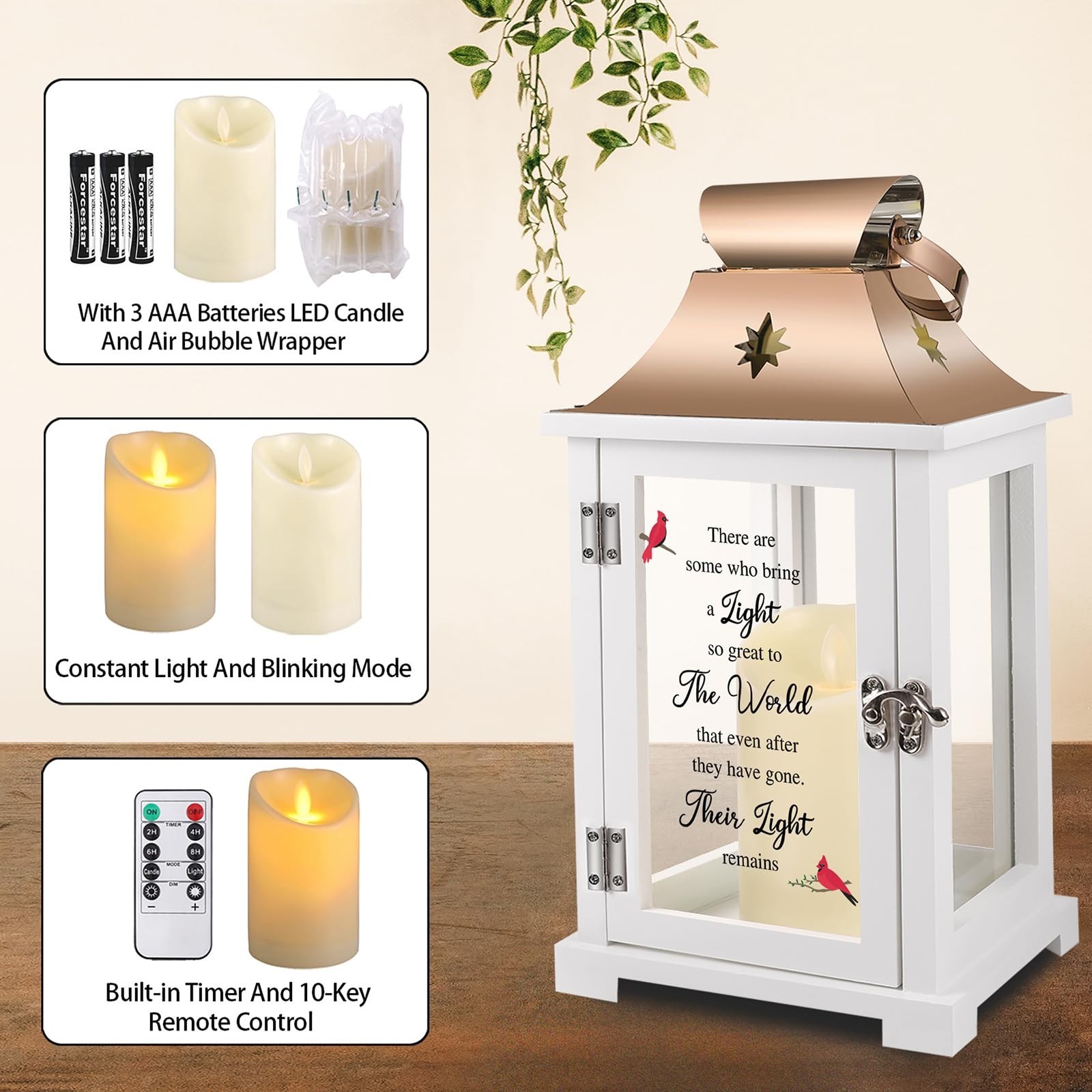 Sympathy Memorial Lantern for Loss of Loved One, Bereavement Gifts, Celebration