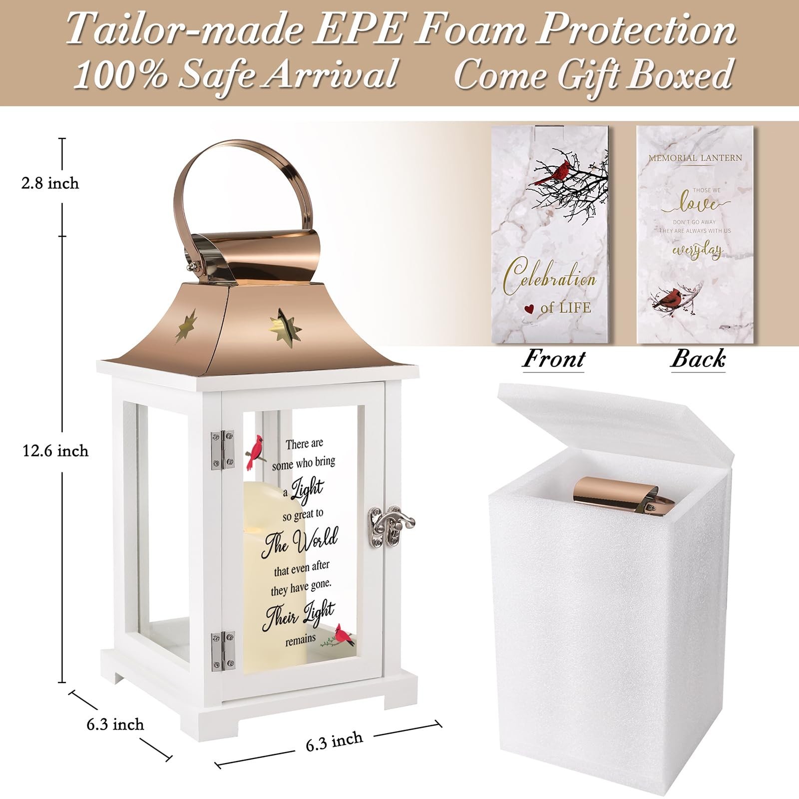 Sympathy Memorial Lantern for Loss of Loved One, Bereavement Gifts, Celebration