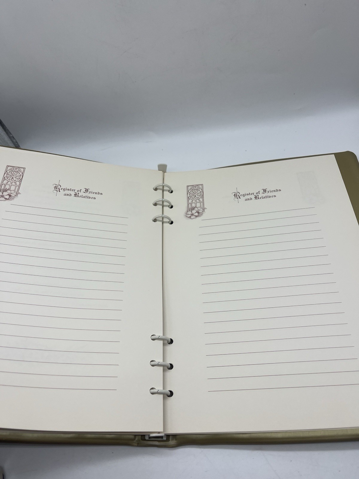Vintage Funeral Memorial Record Book Service Family Guest Friends Sign In Unused