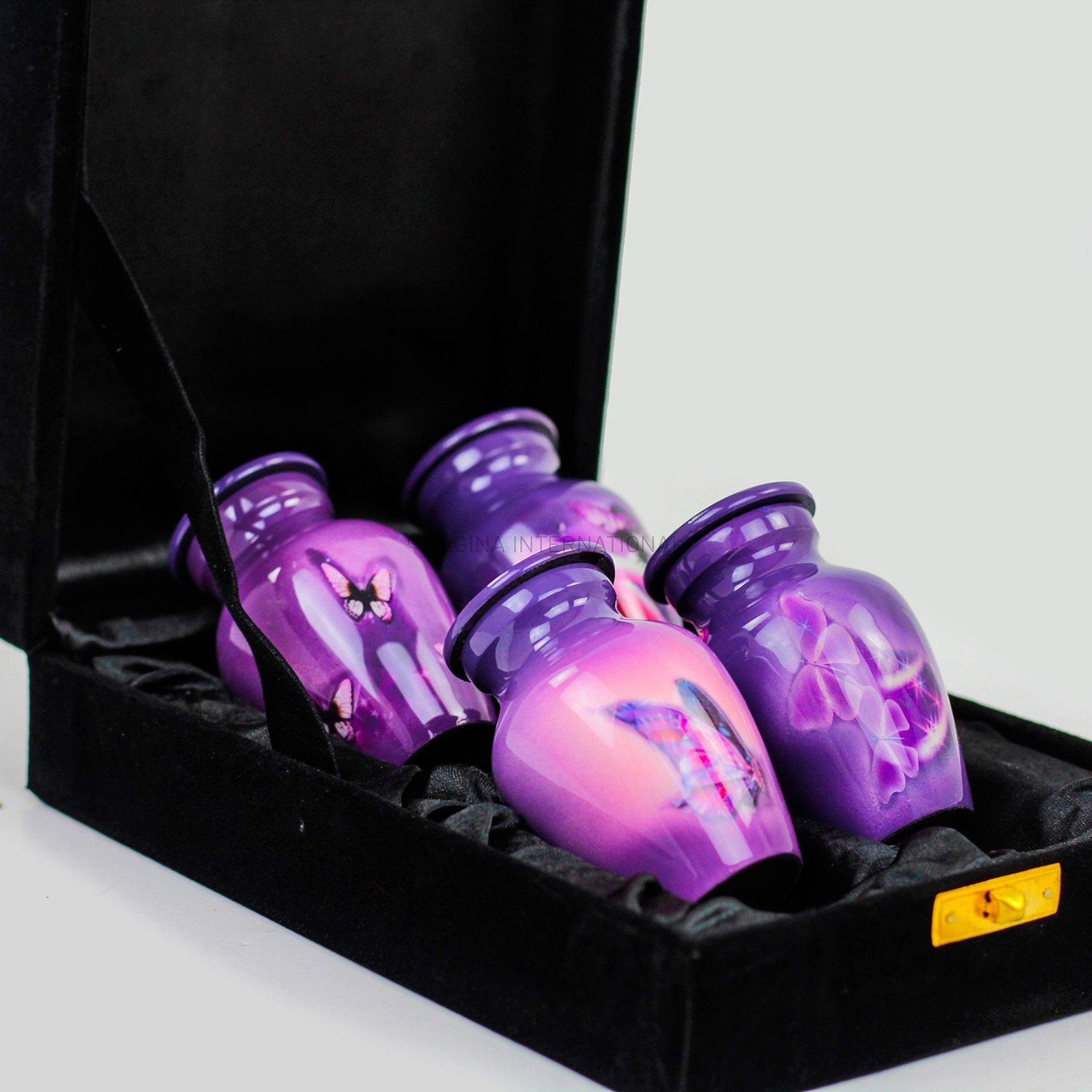 Keepsake Urns Small for Human Ashes Set of 4 | Mini Funeral Cremation Pot wit…