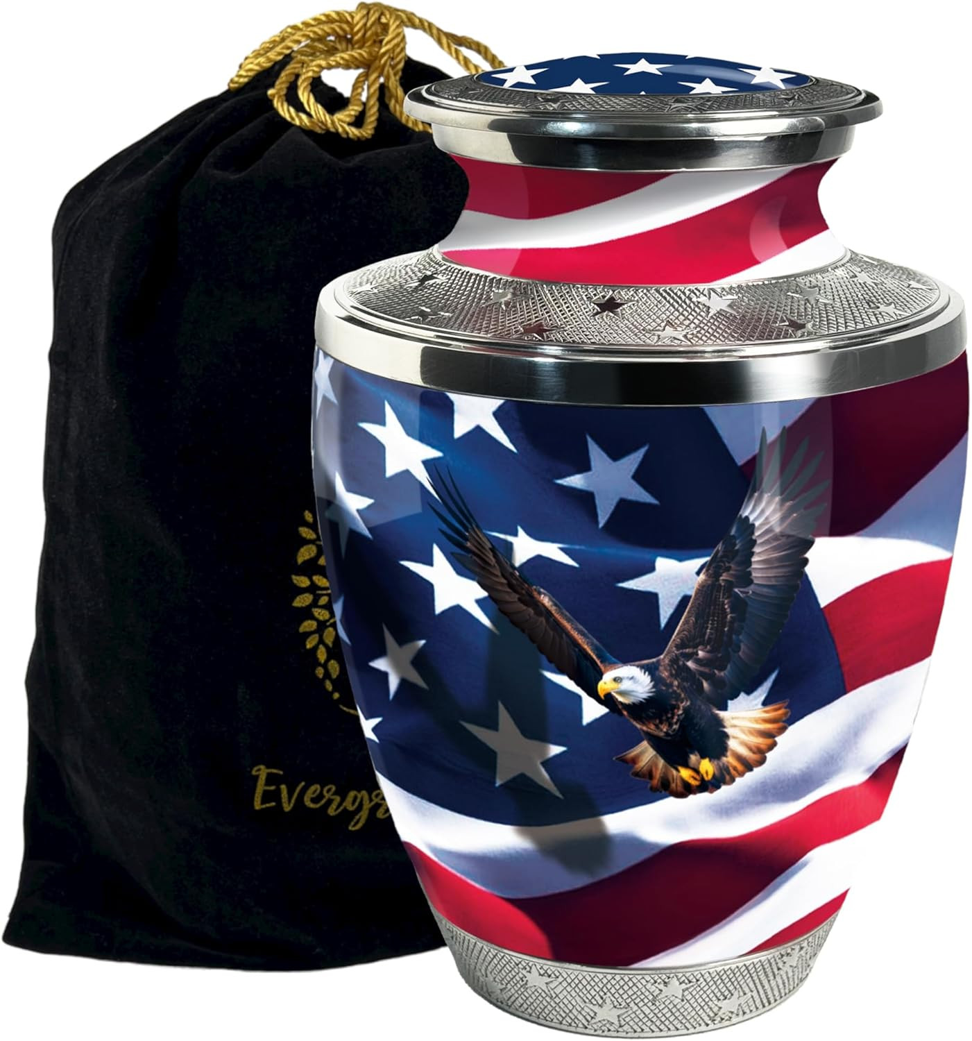 American Flag | U.S. Flag Urn for Ashes – Large Cremation Urn for Adult Ashes Ma