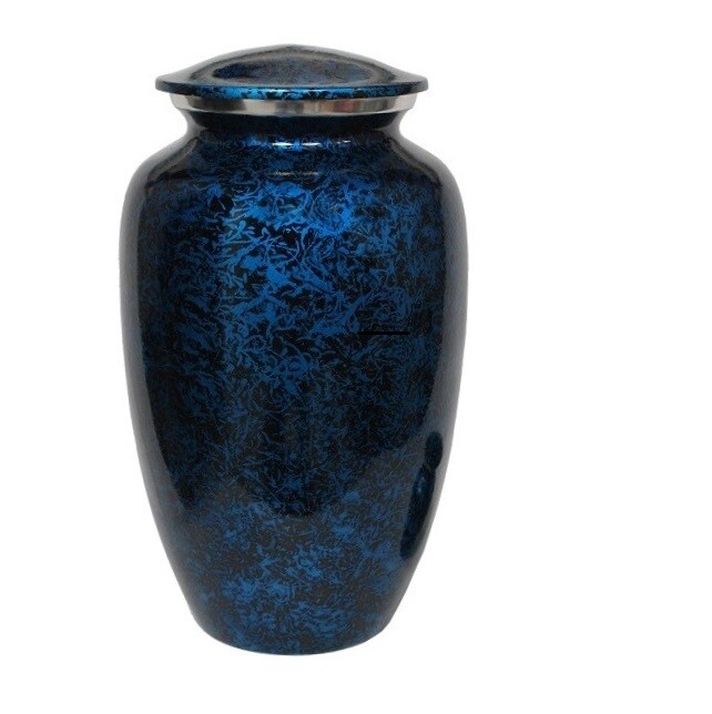 Forest Blue Adult Cremation Urn, Handcrafted + Free Shipping