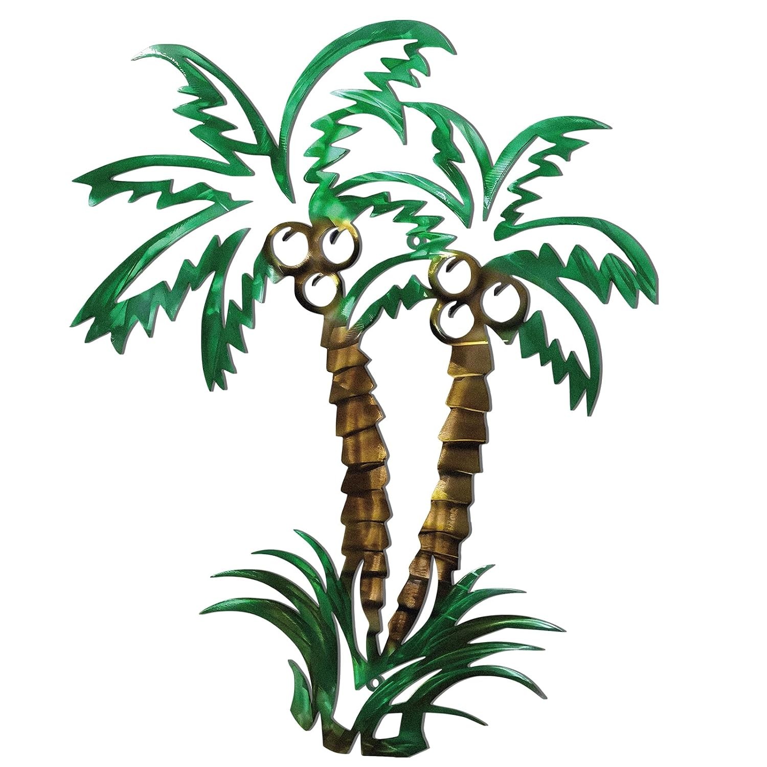Metal Palm Tree Wall Decor Art Coastal Beach Outdoor Living Room Decor