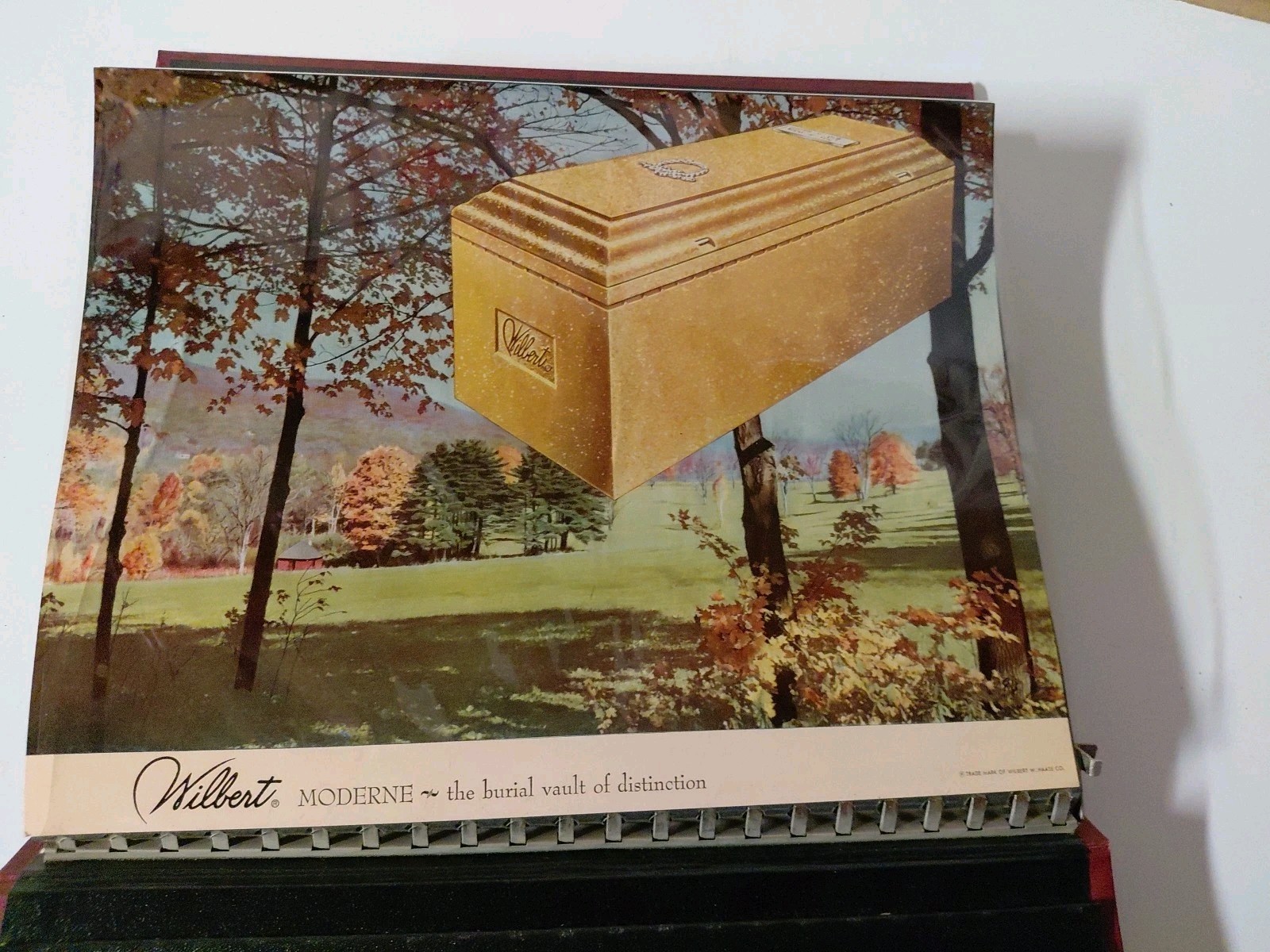 1953 Vtg FORSHT Concrete Vault Casket Altoona Pa+Artist Hand Painted Catalog