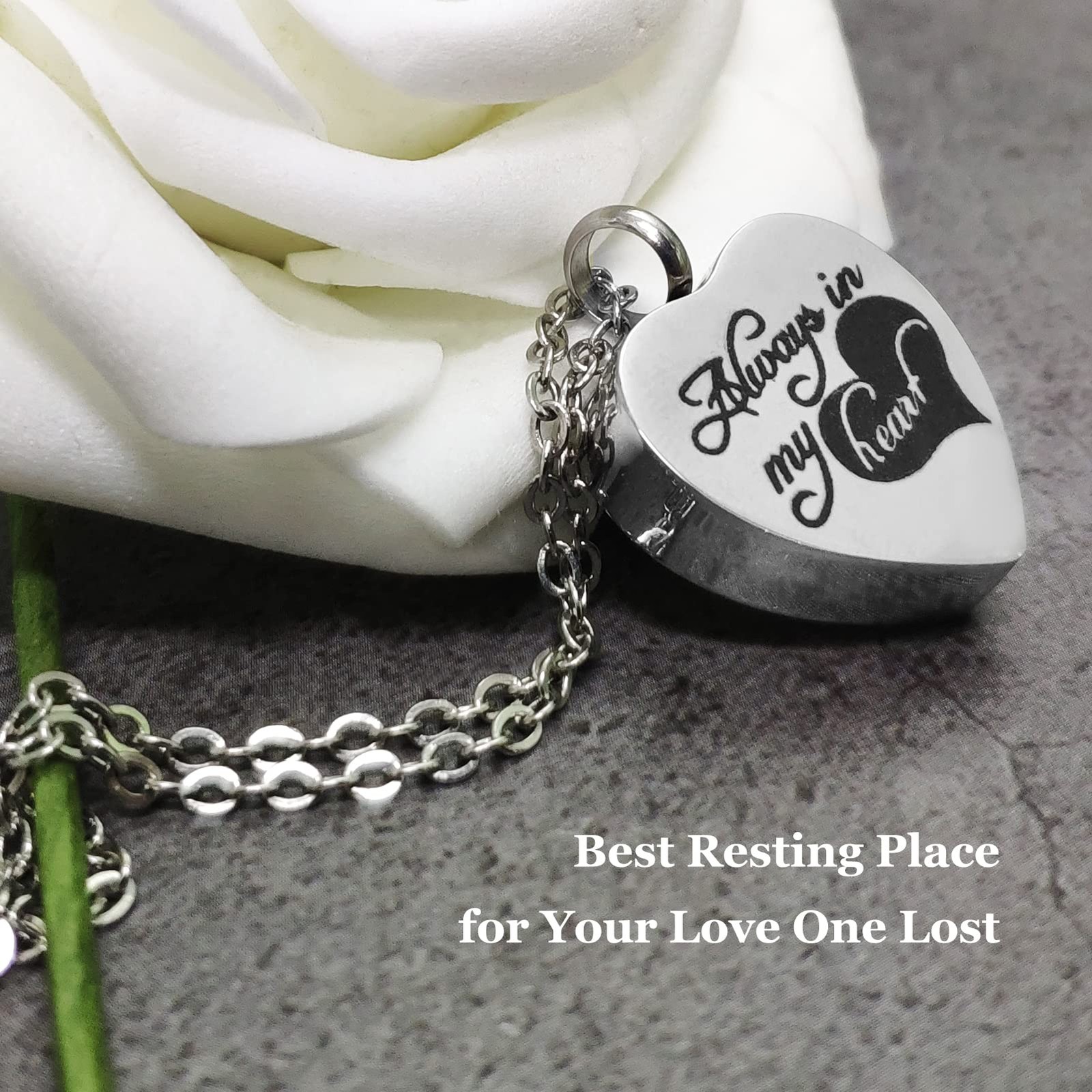 Small Urns for Ashes Keepsake Comes with Heart Box W/light(battery Replaceable)-