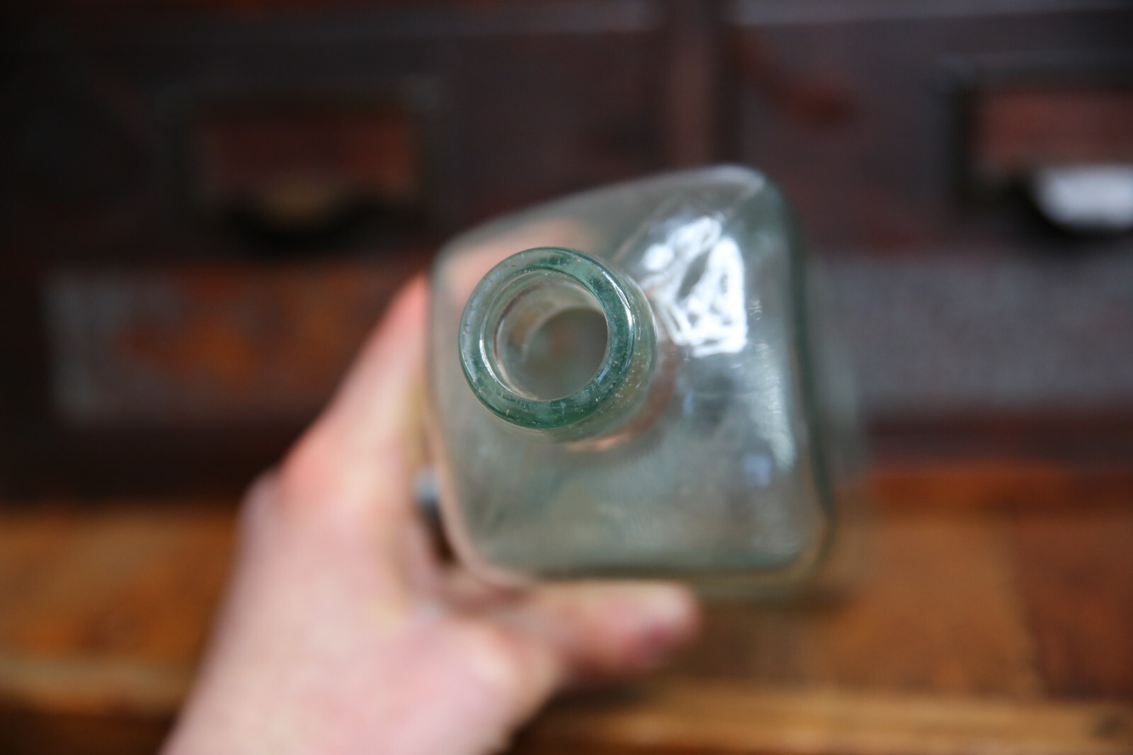 Antique Rochester Germicide Bathroom Soap medical bottle apothecary jar embossed
