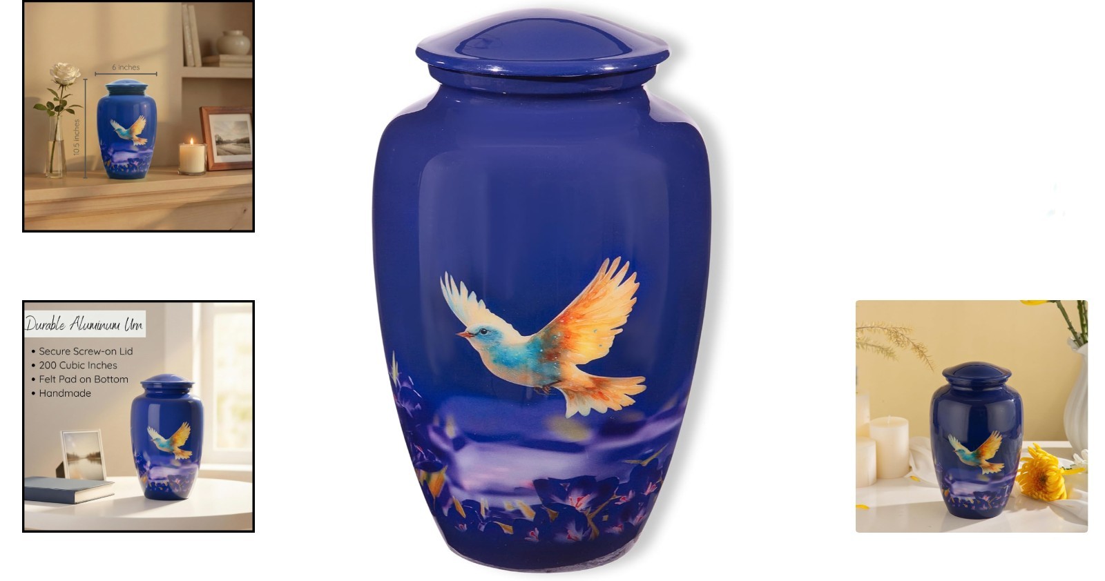 Cremation Urn for Human Ashes – Adult Urn for Men or Women up to 200Lbs – Memori
