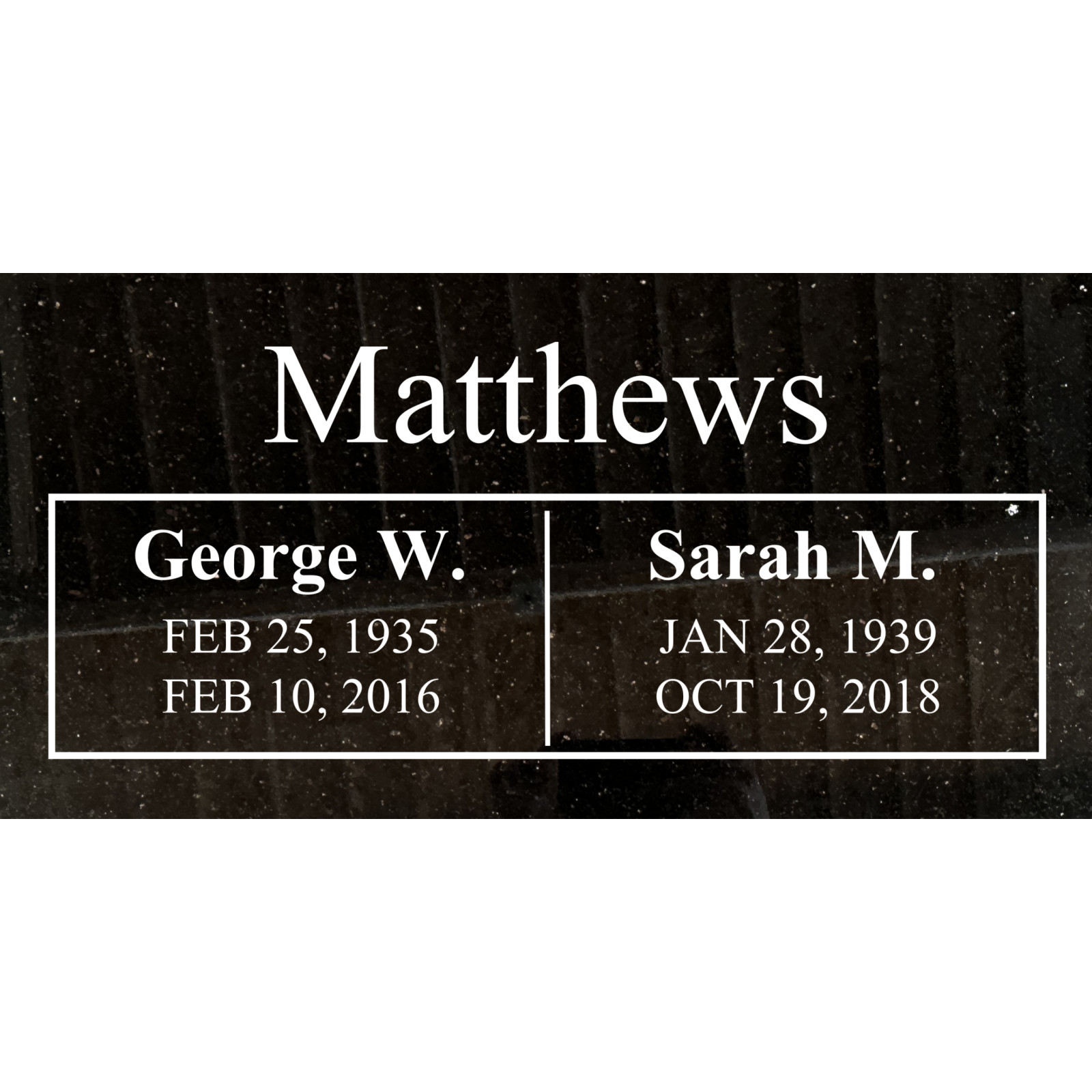 Headstone -cemetery grave flat marker 24x12x4″ includes engraving- Galaxy Black