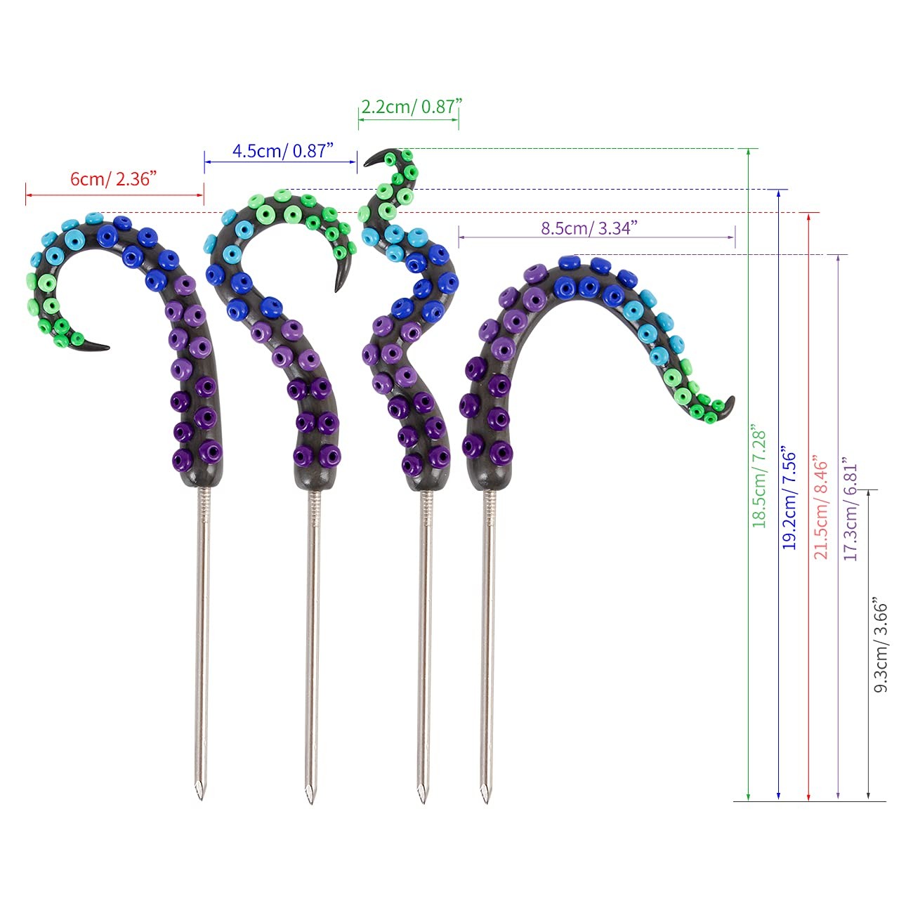 Octopus Tentacle Decorative Garden Stakes Yard Plant Decor Outdoor Ornament