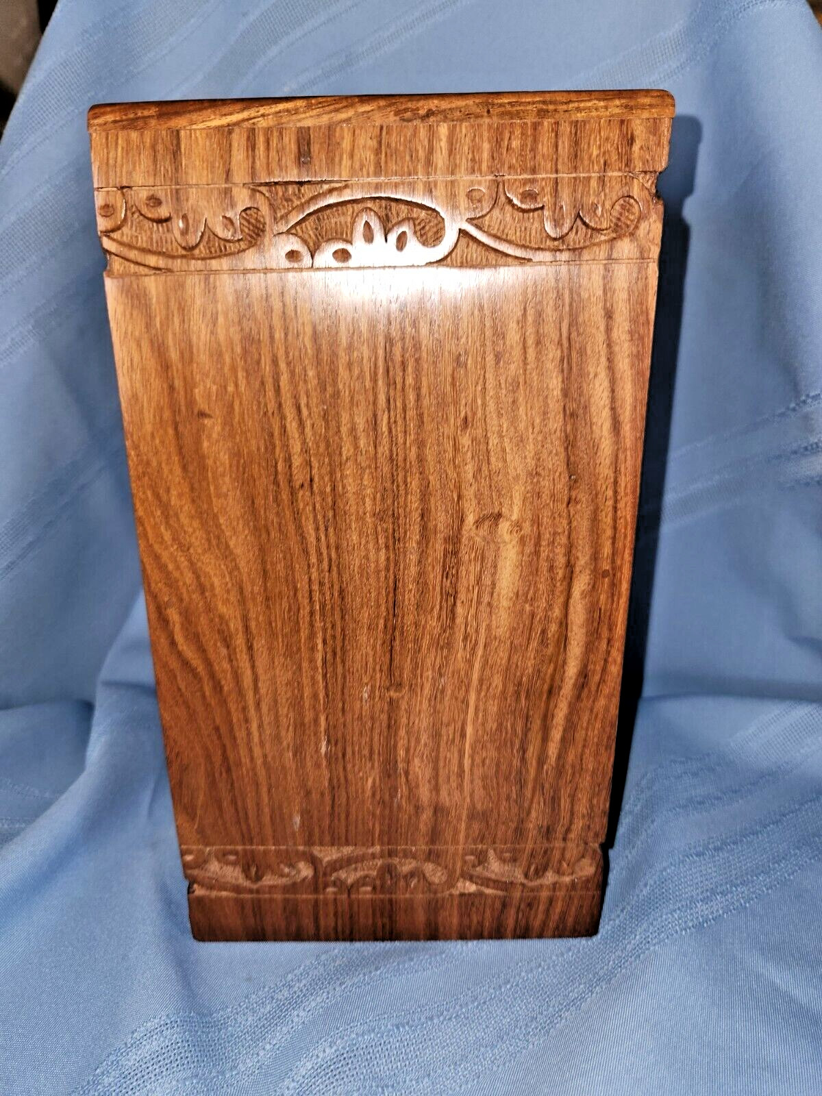 Rosewood Tree of Life Wood Memorial Urn Adult Large for Human Ashes 250 Lbs